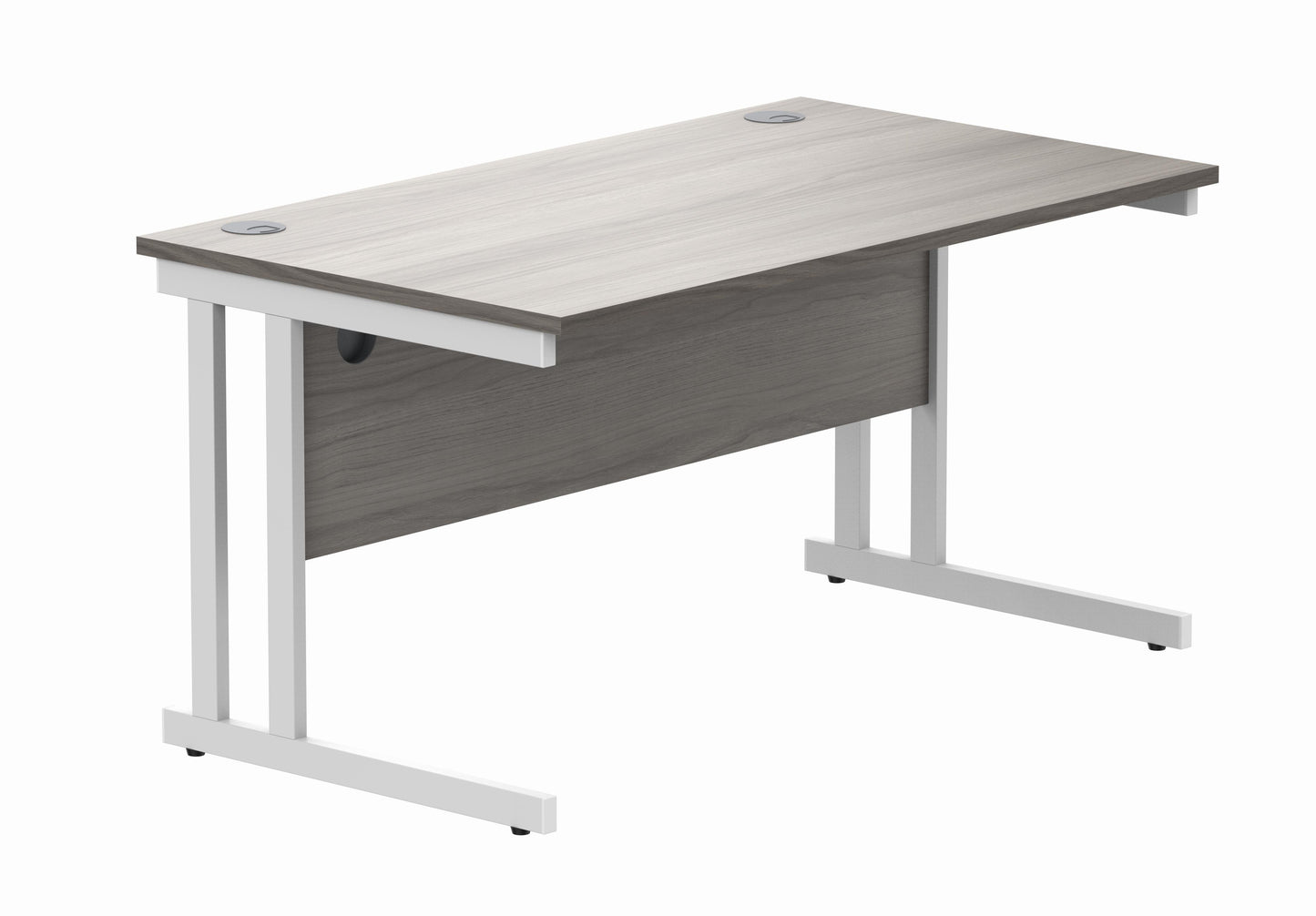 Double Upright Cantilever Leg Desk - 800mm deep