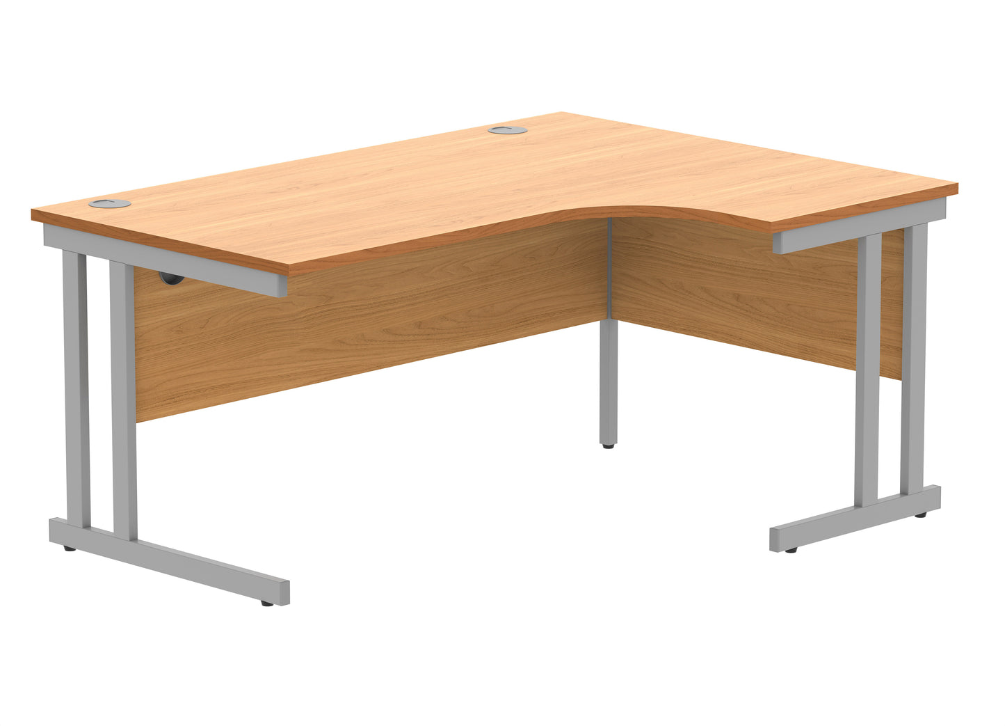 Radial Desk - Double Upright Cantilever Leg - Right Hand