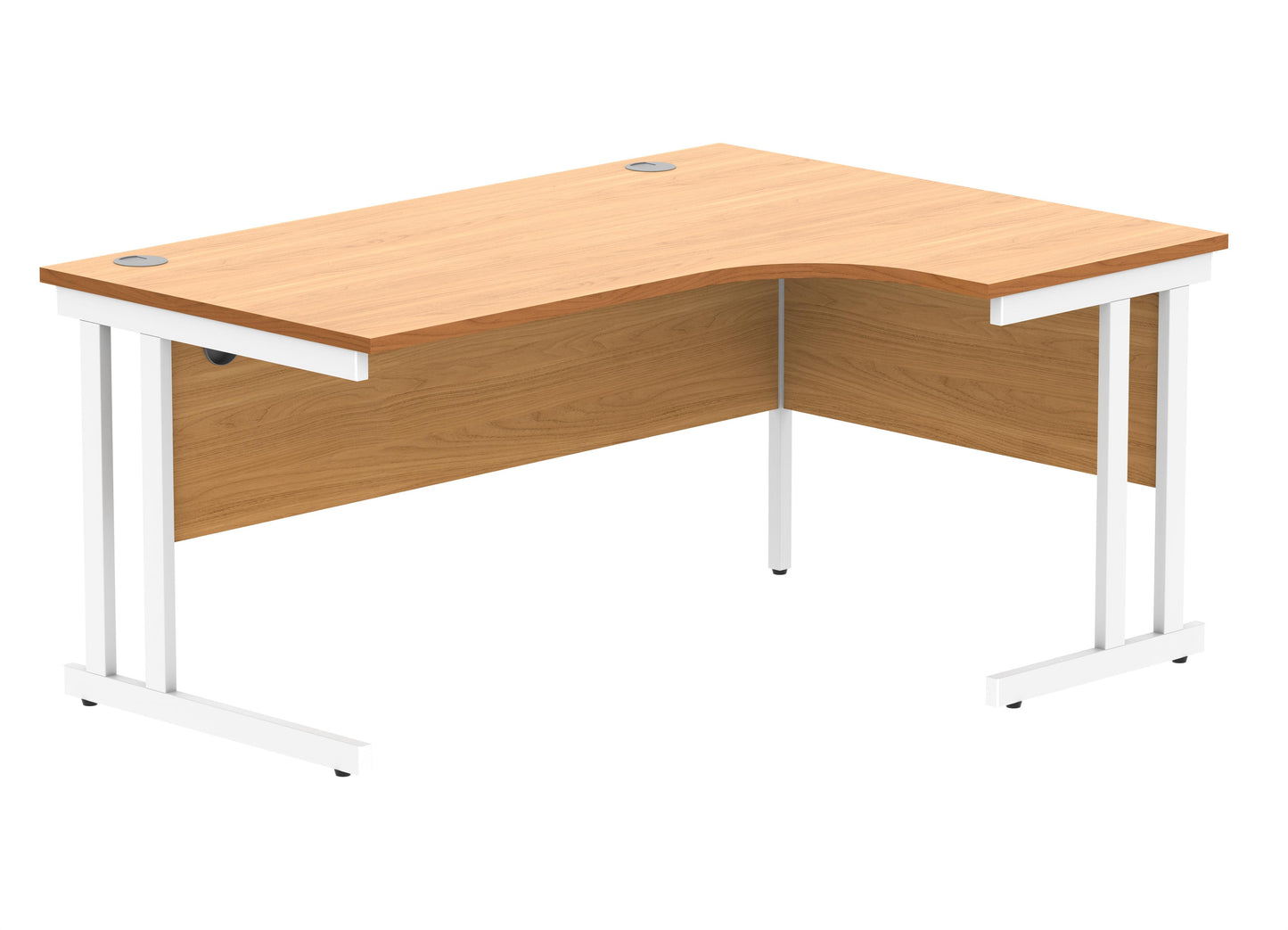 Radial Desk - Double Upright Cantilever Leg - Right Hand
