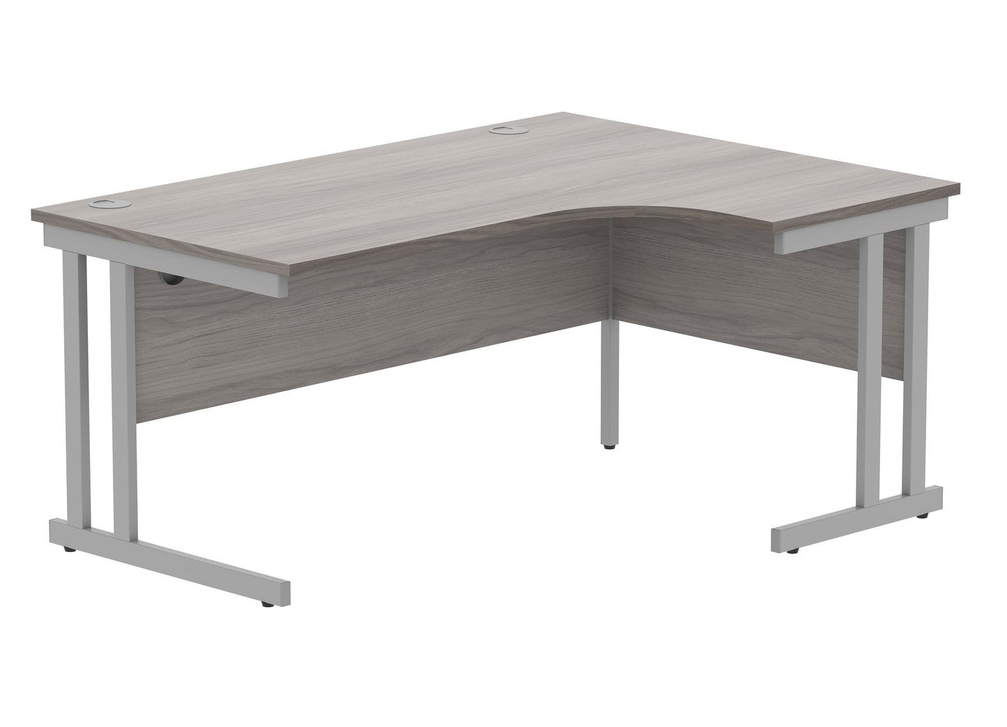 Radial Desk - Double Upright Cantilever Leg - Right Hand