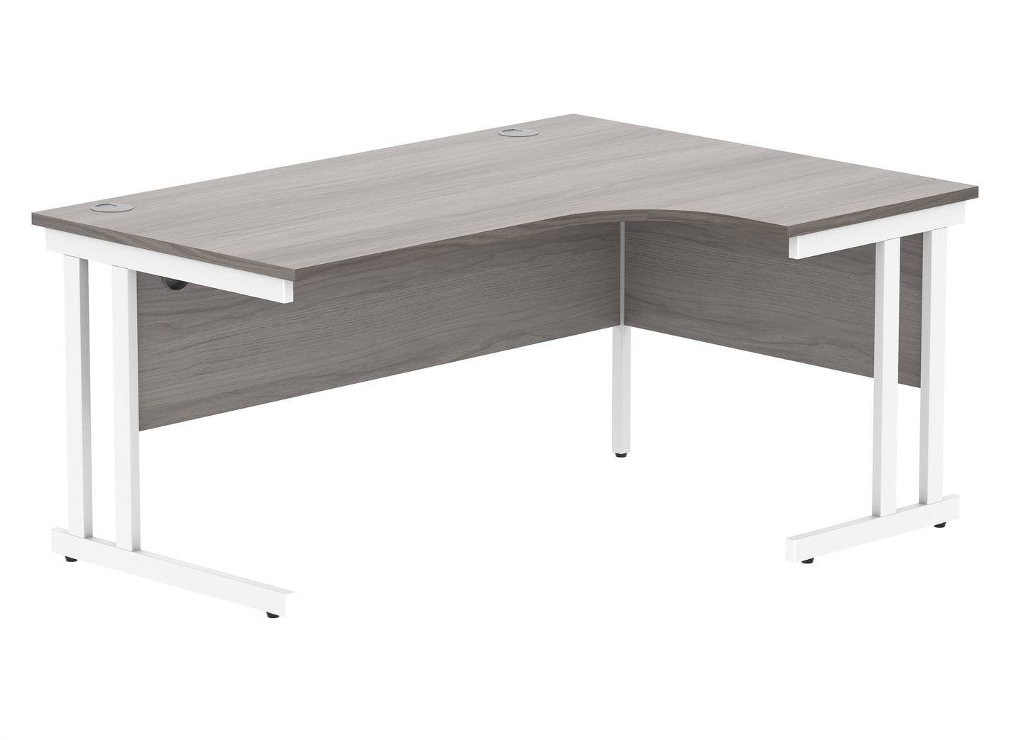 Radial Desk - Double Upright Cantilever Leg - Right Hand