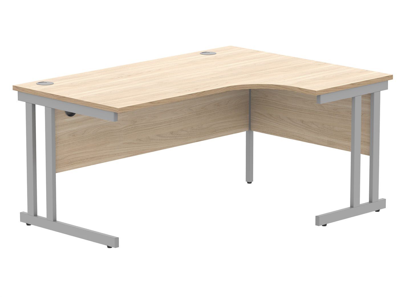 Radial Desk - Double Upright Cantilever Leg - Right Hand