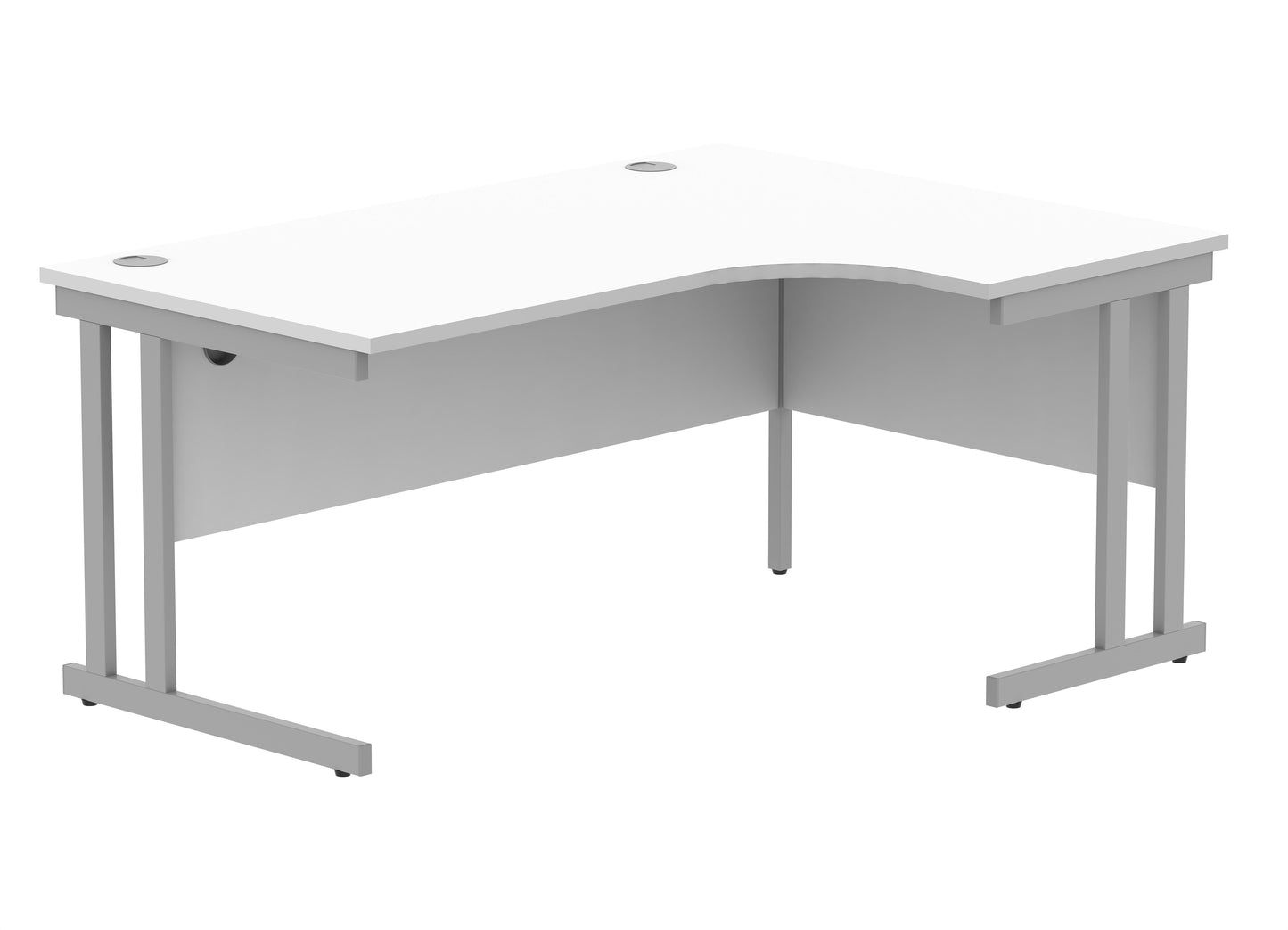 Radial Desk - Double Upright Cantilever Leg - Right Hand