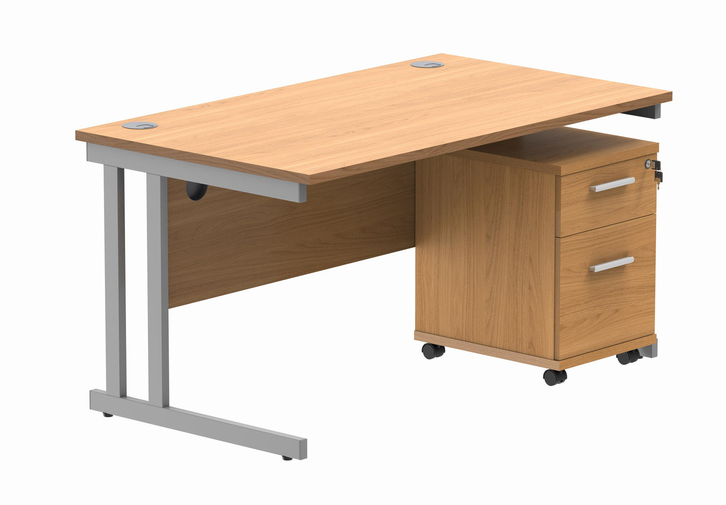 Desk and Pedestal - 1400 wide x 800 deep