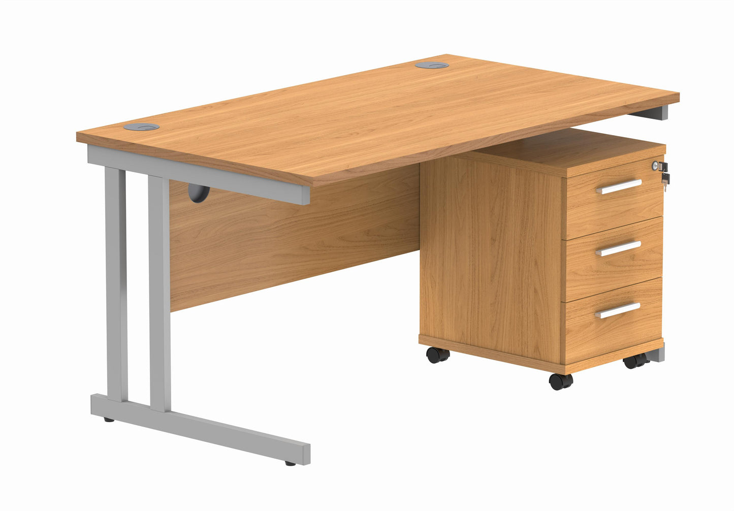 Desk and Pedestal - 1400 wide x 800 deep