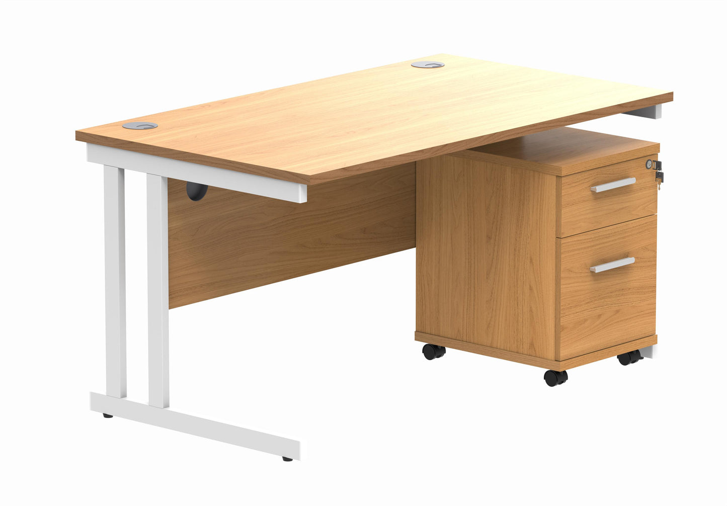 Desk and Pedestal - 1400 wide x 800 deep