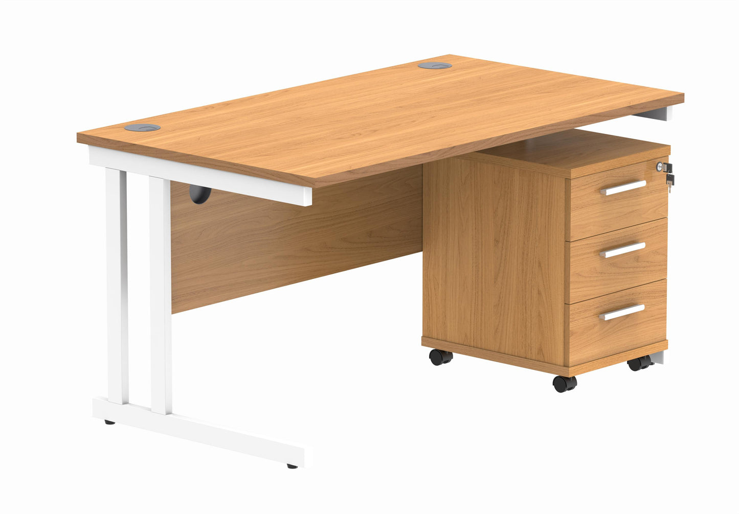 Desk and Pedestal - 1400 wide x 800 deep