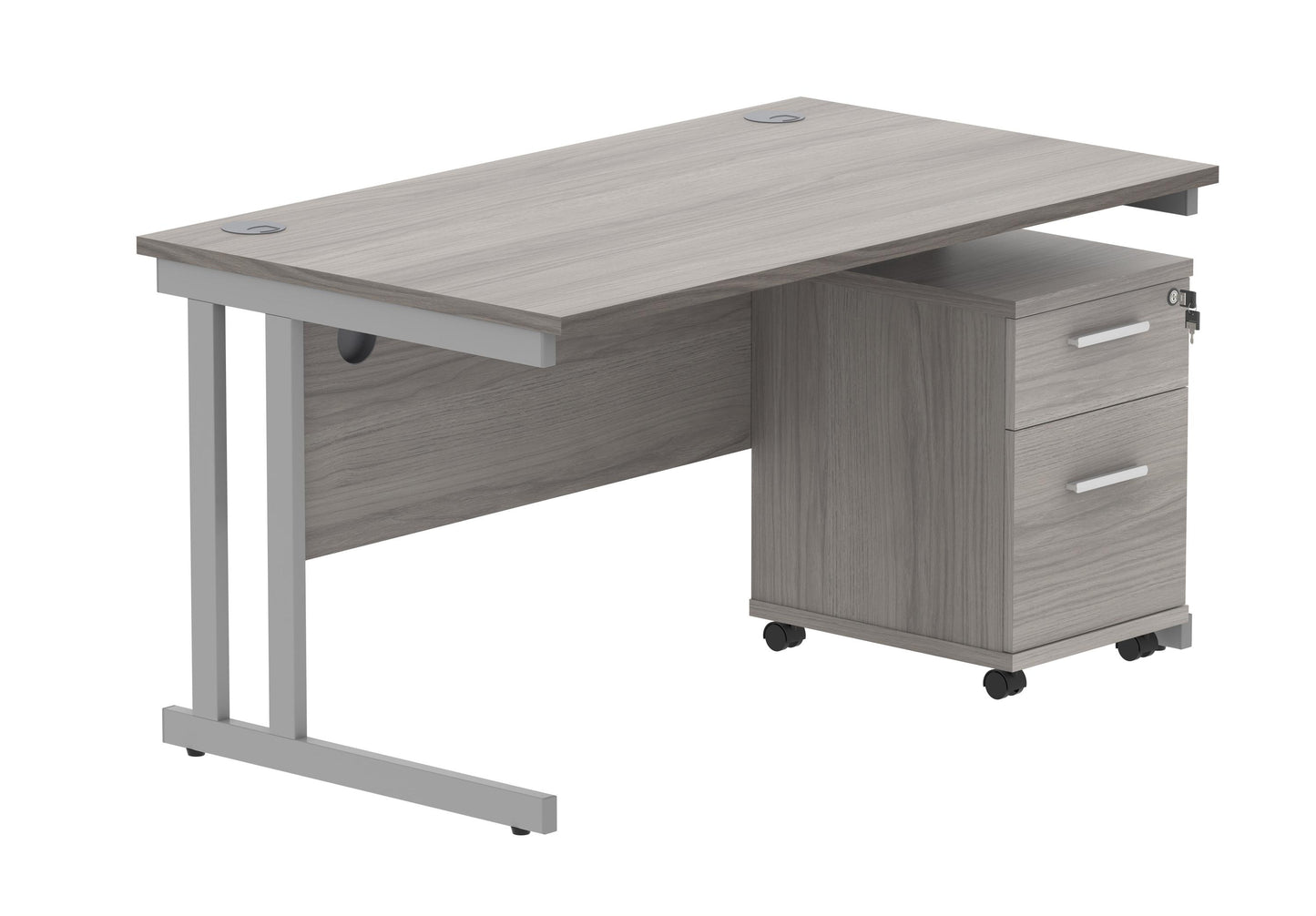 Desk and Pedestal - 1400 wide x 800 deep