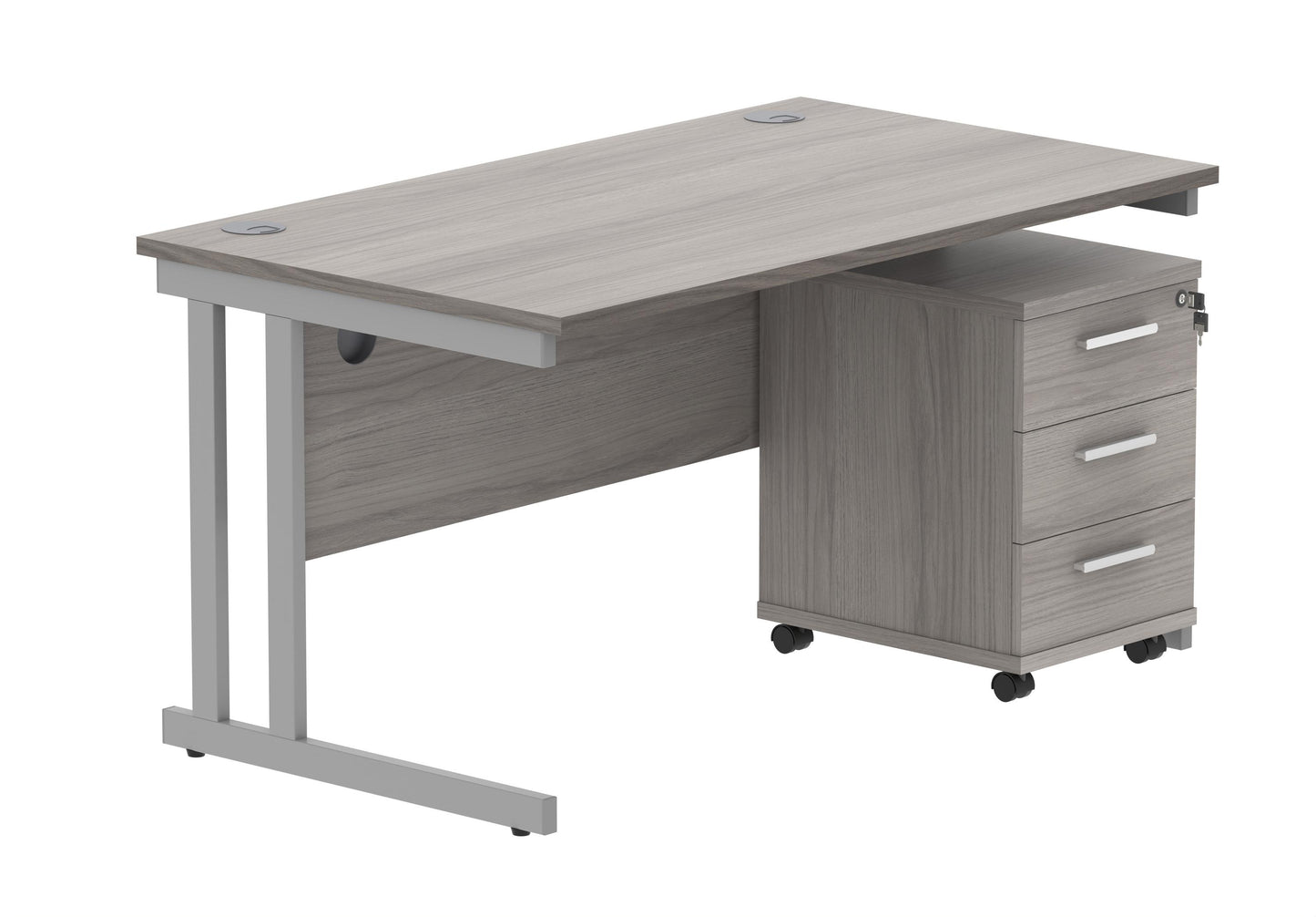 Desk and Pedestal - 1400 wide x 800 deep
