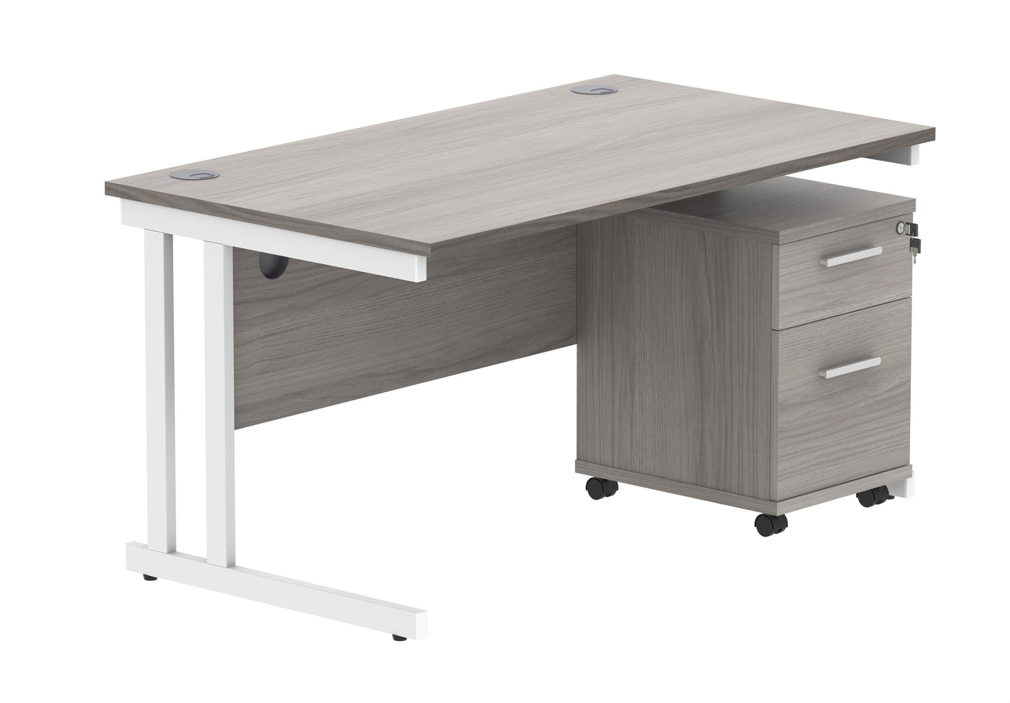 Desk and Pedestal - 1400 wide x 800 deep