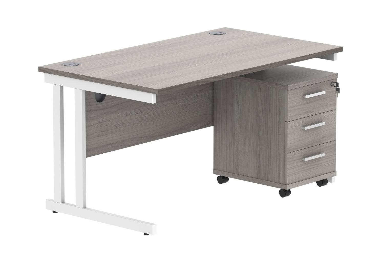 Desk and Pedestal - 1400 wide x 800 deep