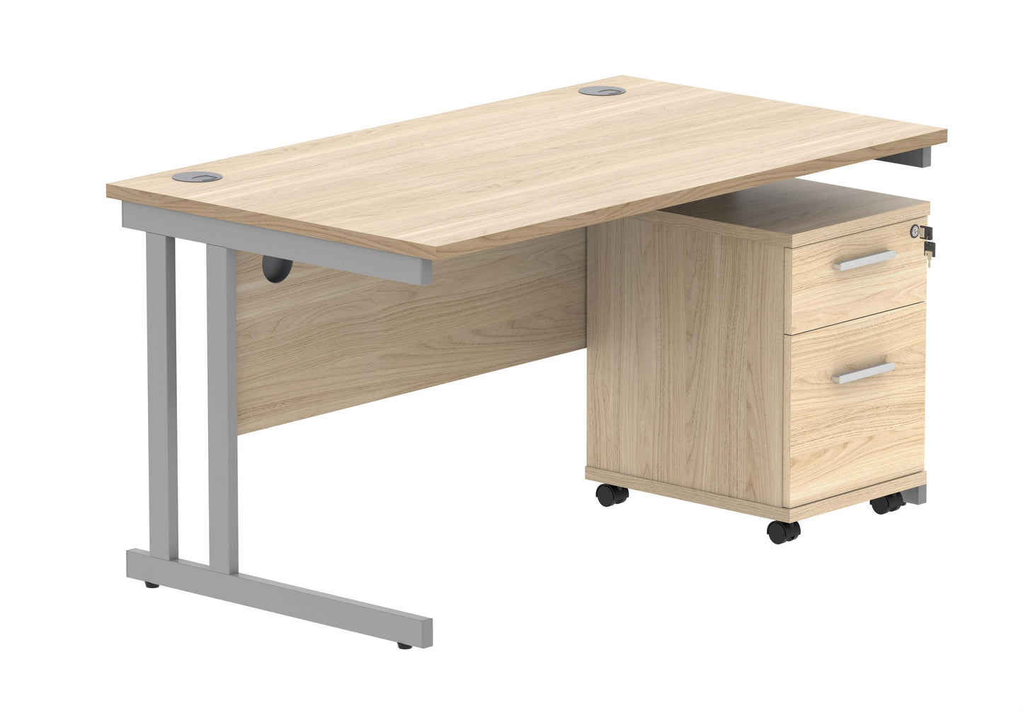 Desk and Pedestal - 1400 wide x 800 deep