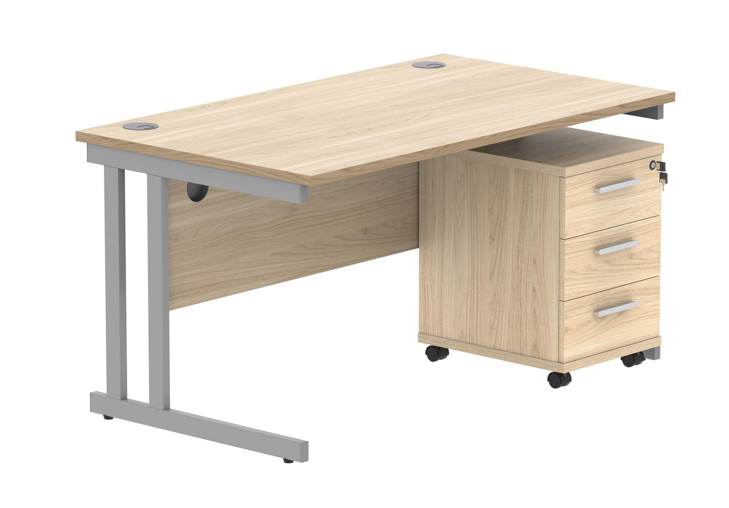 Desk and Pedestal - 1400 wide x 800 deep
