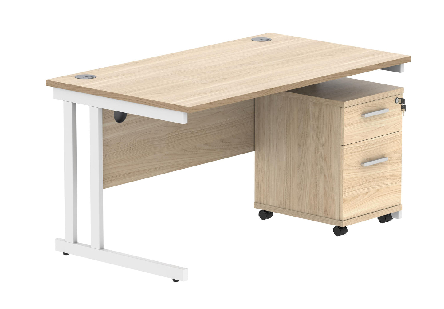 Desk and Pedestal - 1400 wide x 800 deep