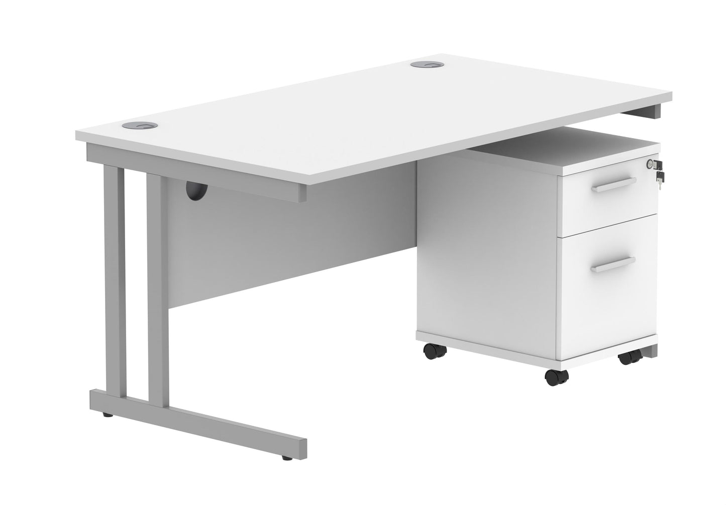 Desk and Pedestal - 1400 wide x 800 deep