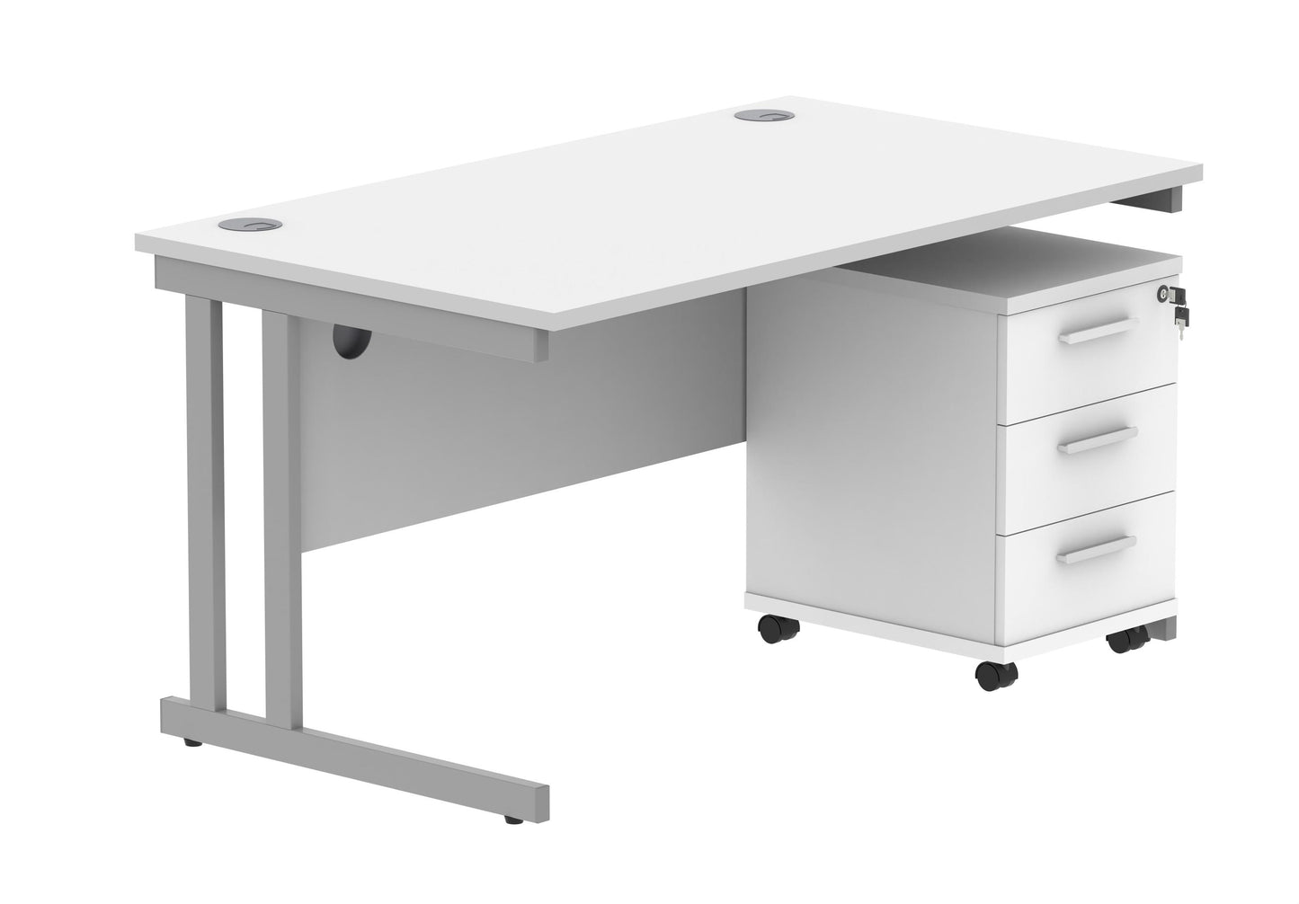 Desk and Pedestal - 1400 wide x 800 deep