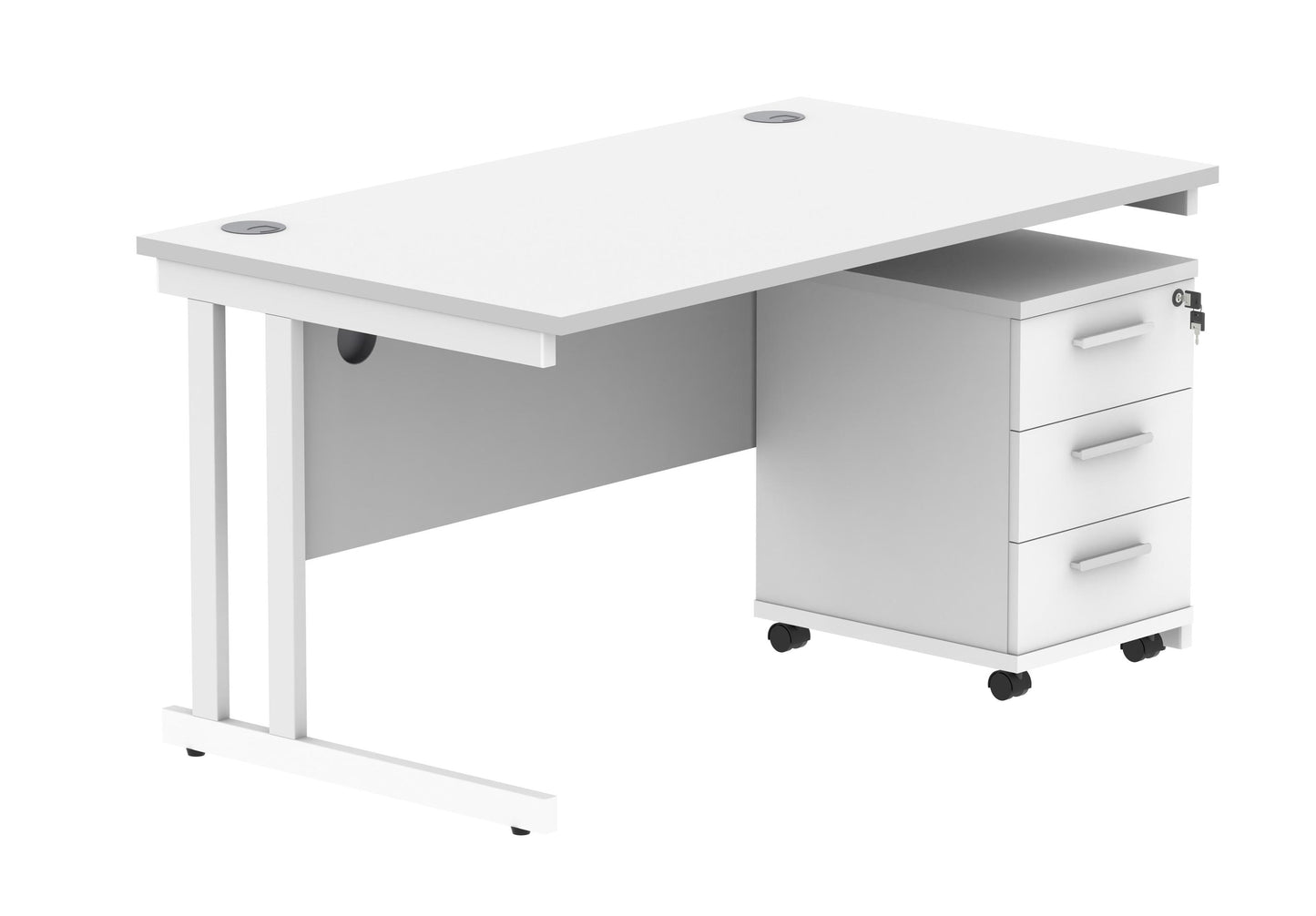 Desk and Pedestal - 1400 wide x 800 deep