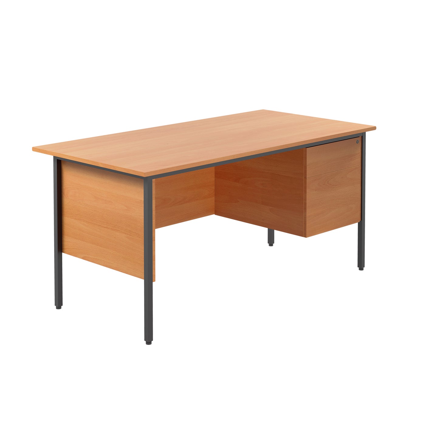 Eco Single Desk & 2 Drawer Pedestal - 1500MM wide