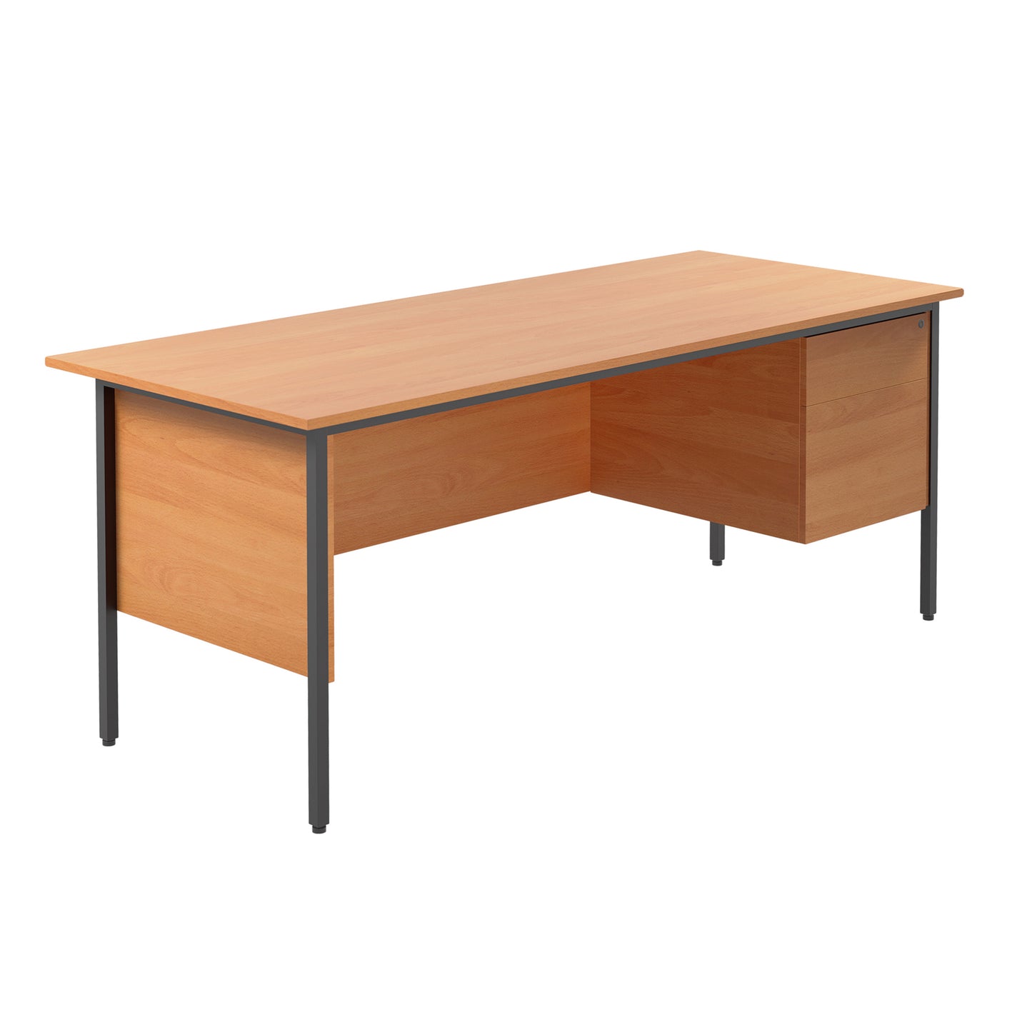 Eco Single Desk & 2 Drawer Pedestal - 1800MM wide
