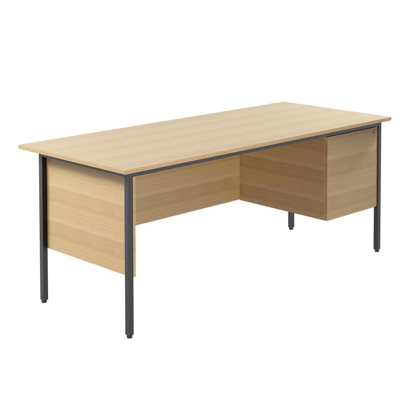 Eco Single Desk & 2 Drawer Pedestal - 1800MM wide