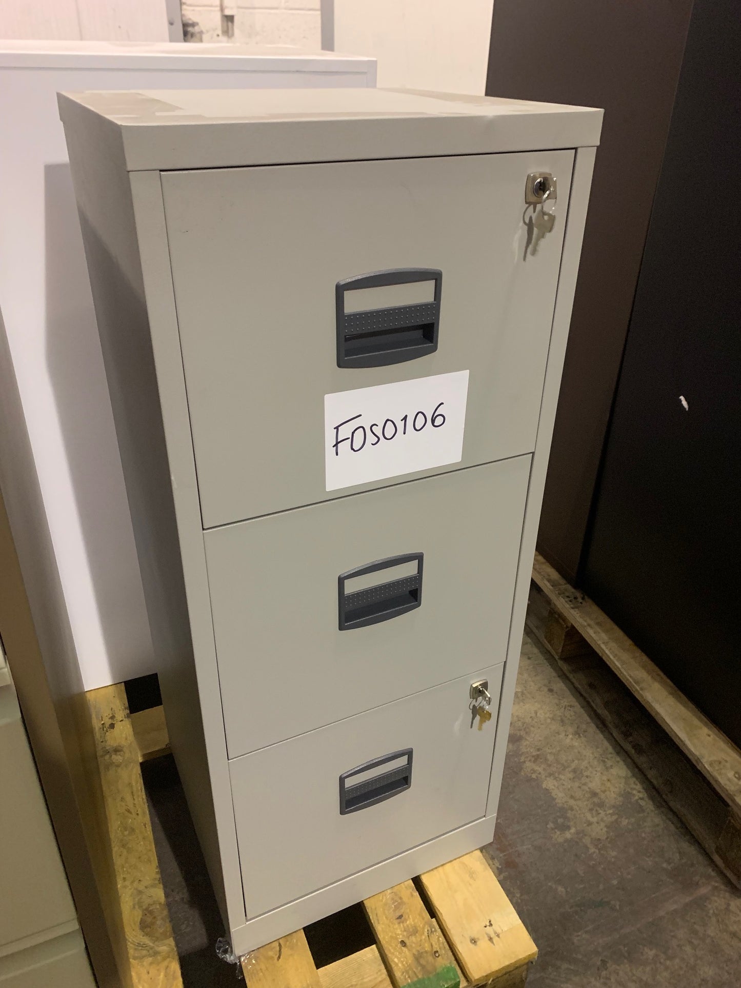 Grey Bisley 3 Drawer A4 Personal Filer