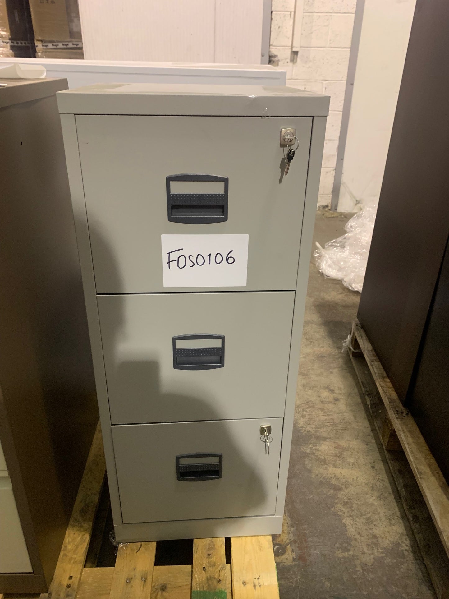 Grey Bisley 3 Drawer A4 Personal Filer