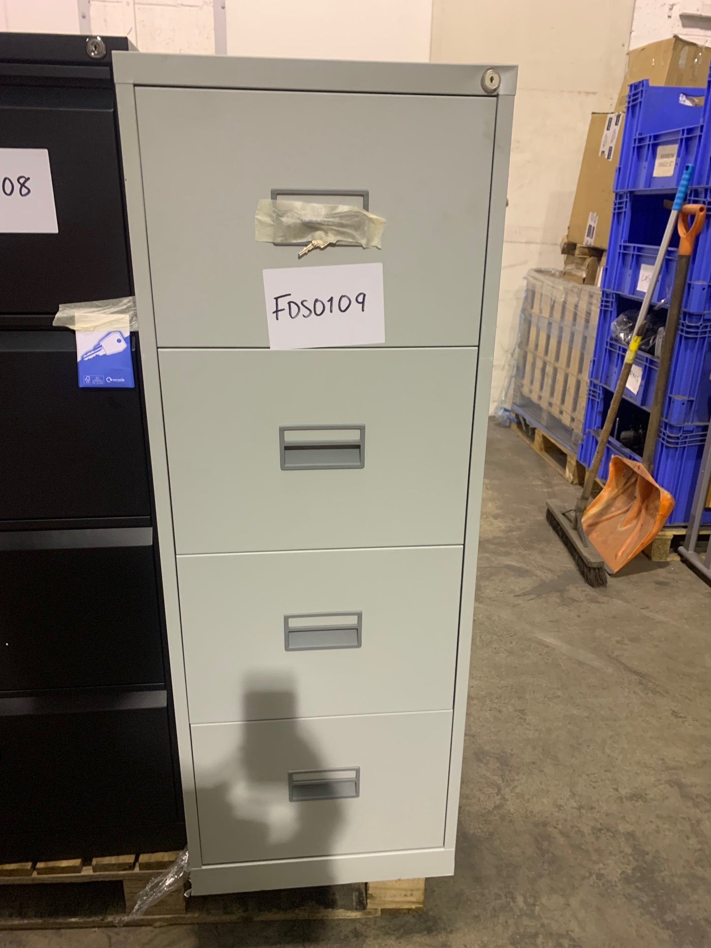 Talos Grey 4 Drawer Filing Cabinet