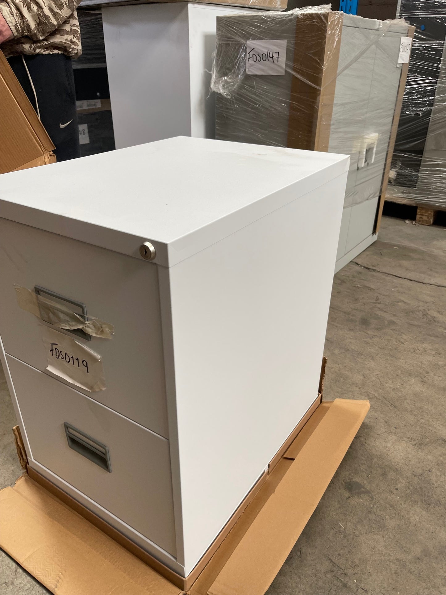 White 2 Drawer Filing Cabinet