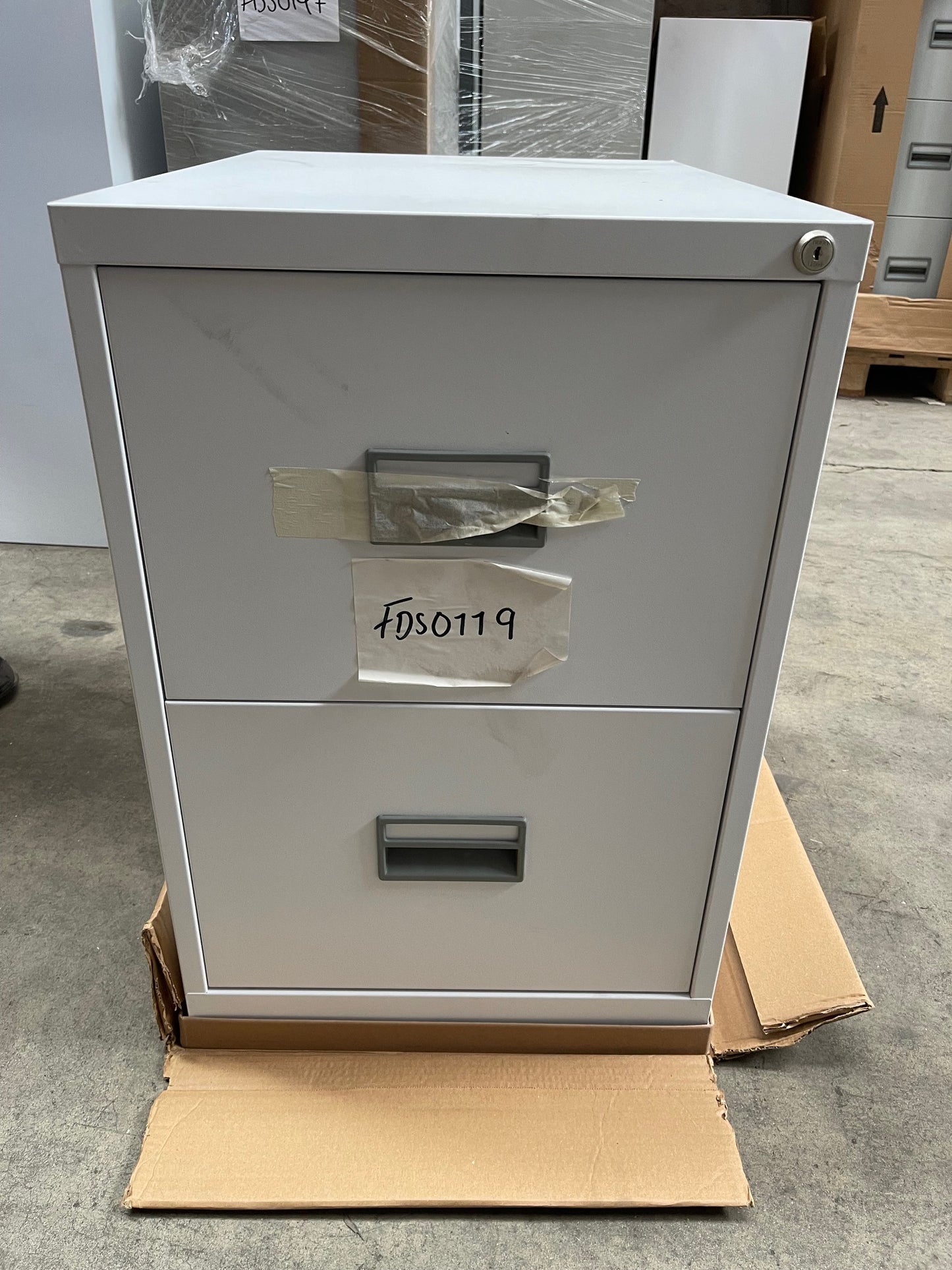 White 2 Drawer Filing Cabinet
