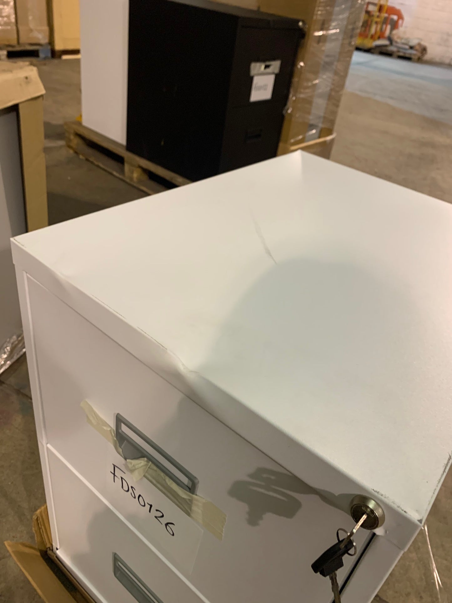 White Talos 2 Drawer Filing Cabinet