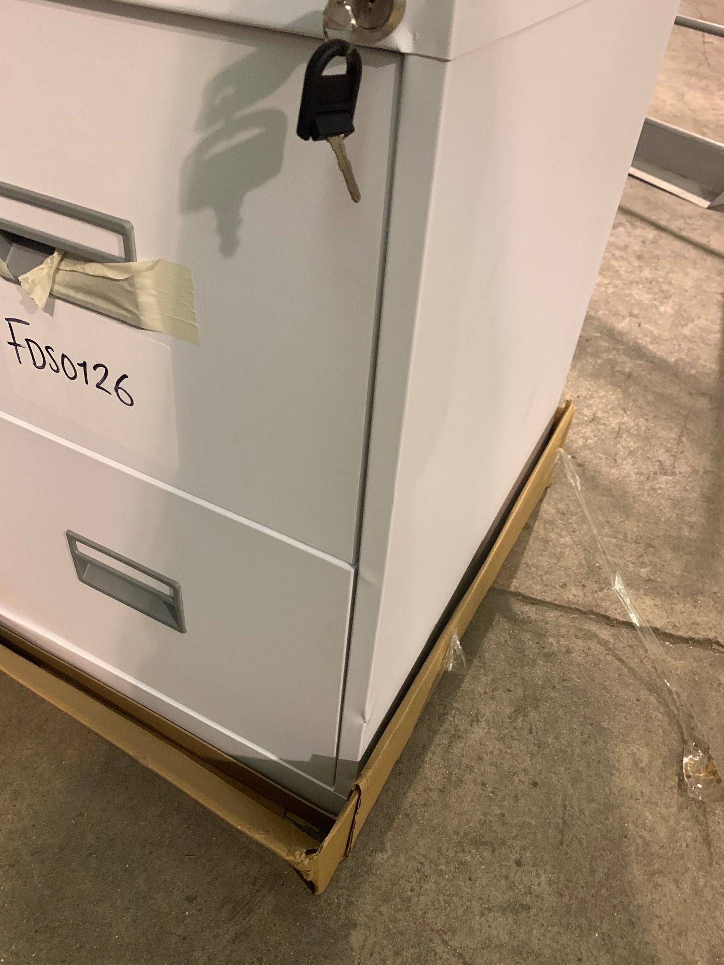 White Talos 2 Drawer Filing Cabinet
