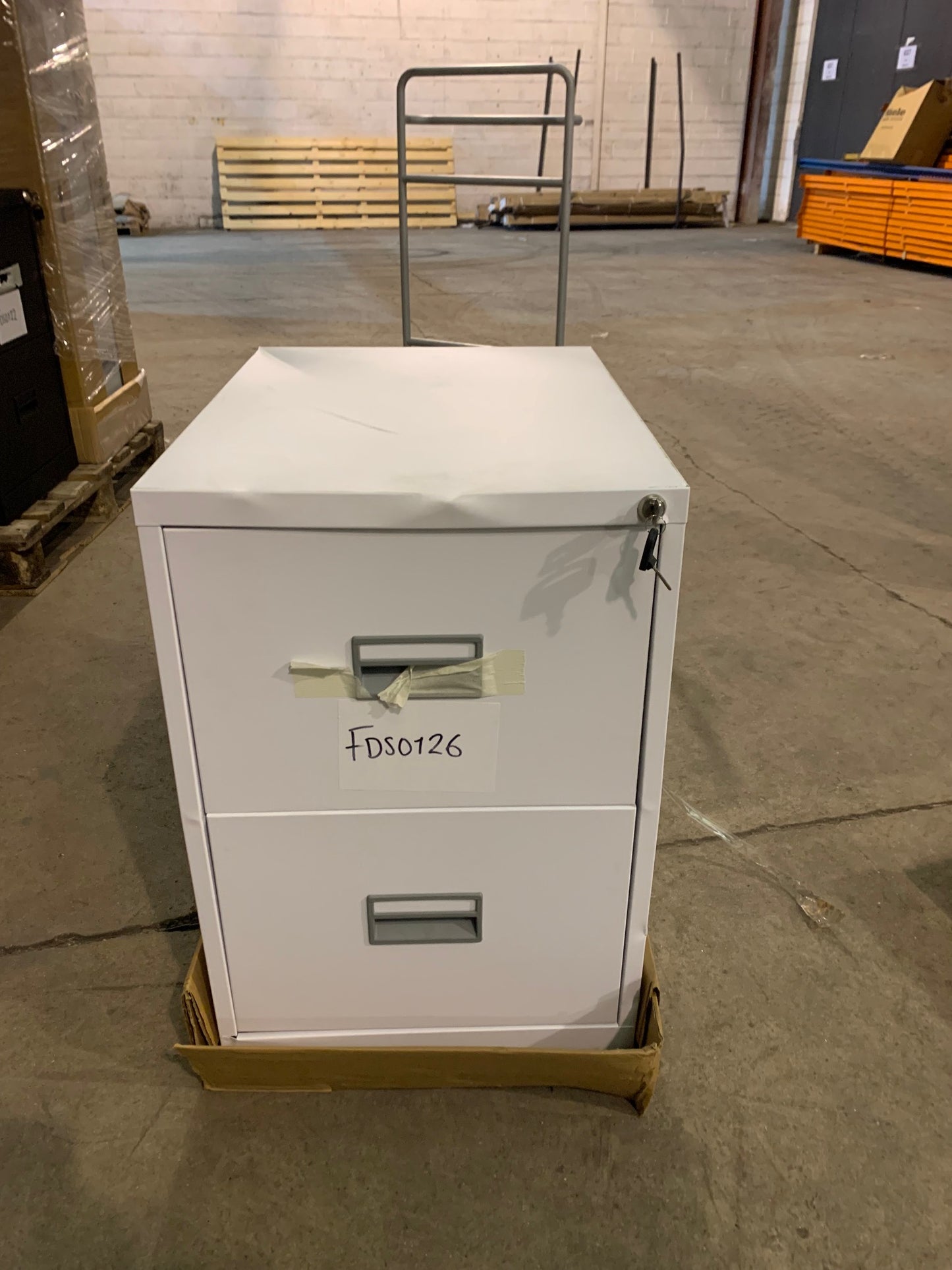 White Talos 2 Drawer Filing Cabinet