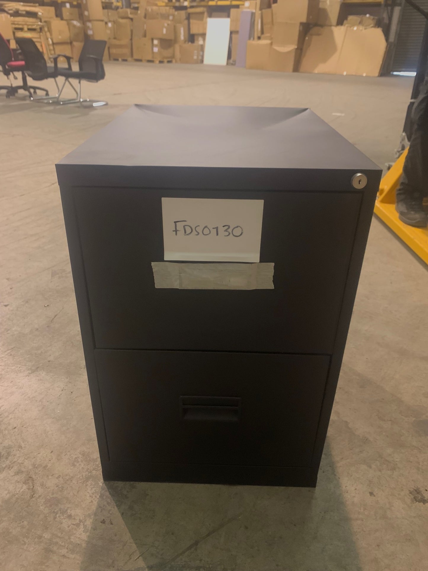 Black Talos 2 Drawer Filling Cabinet
