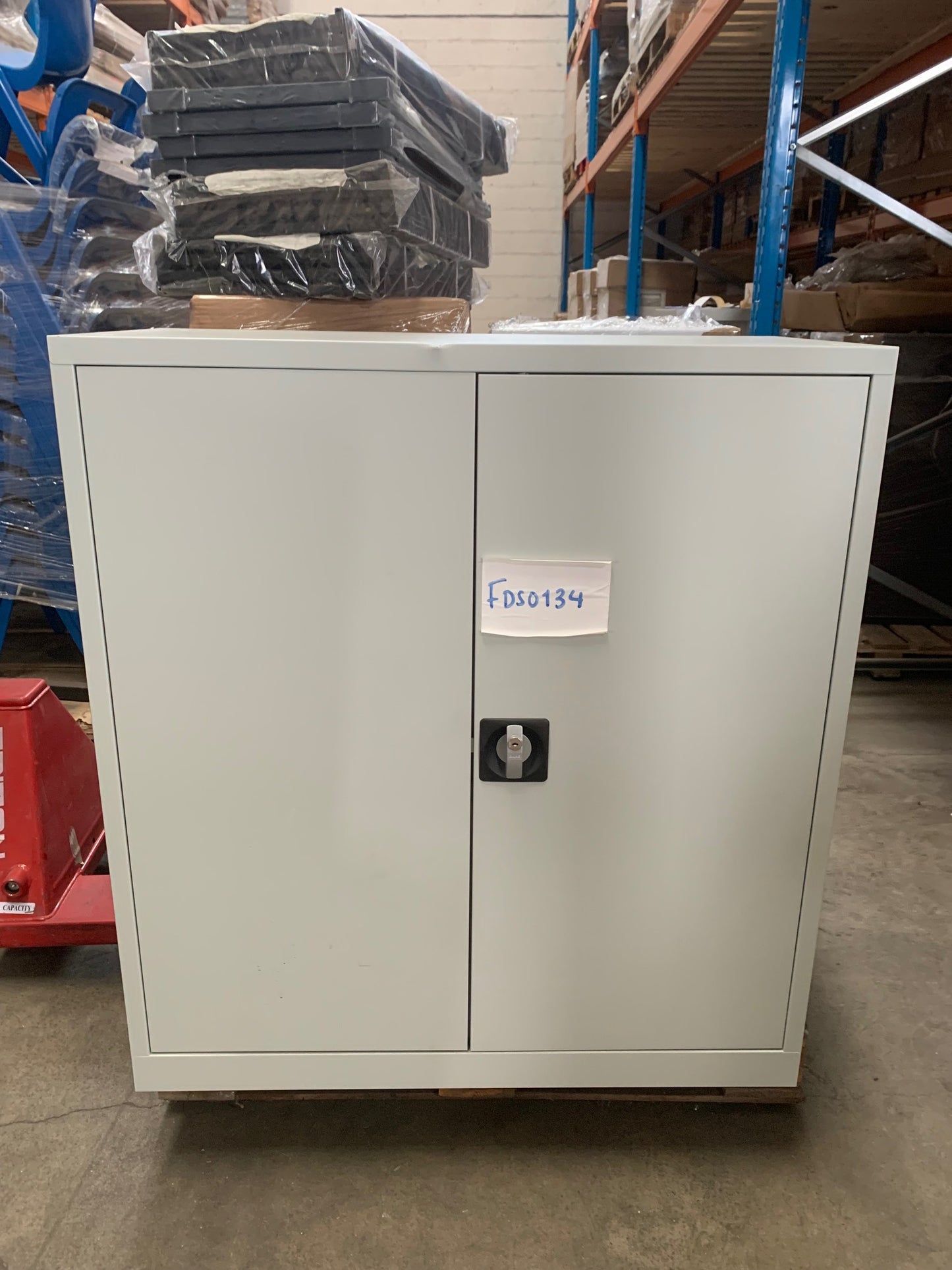 Grey 1000mm Double Door Cupboard