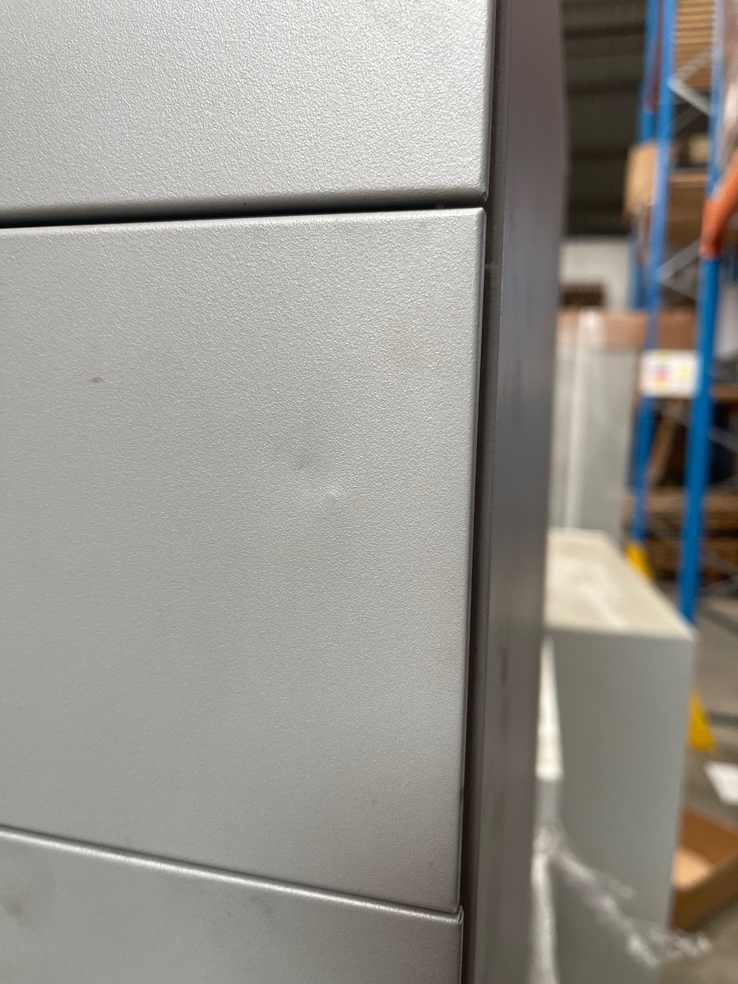 Silver 3 Drawer Steel Pedestal