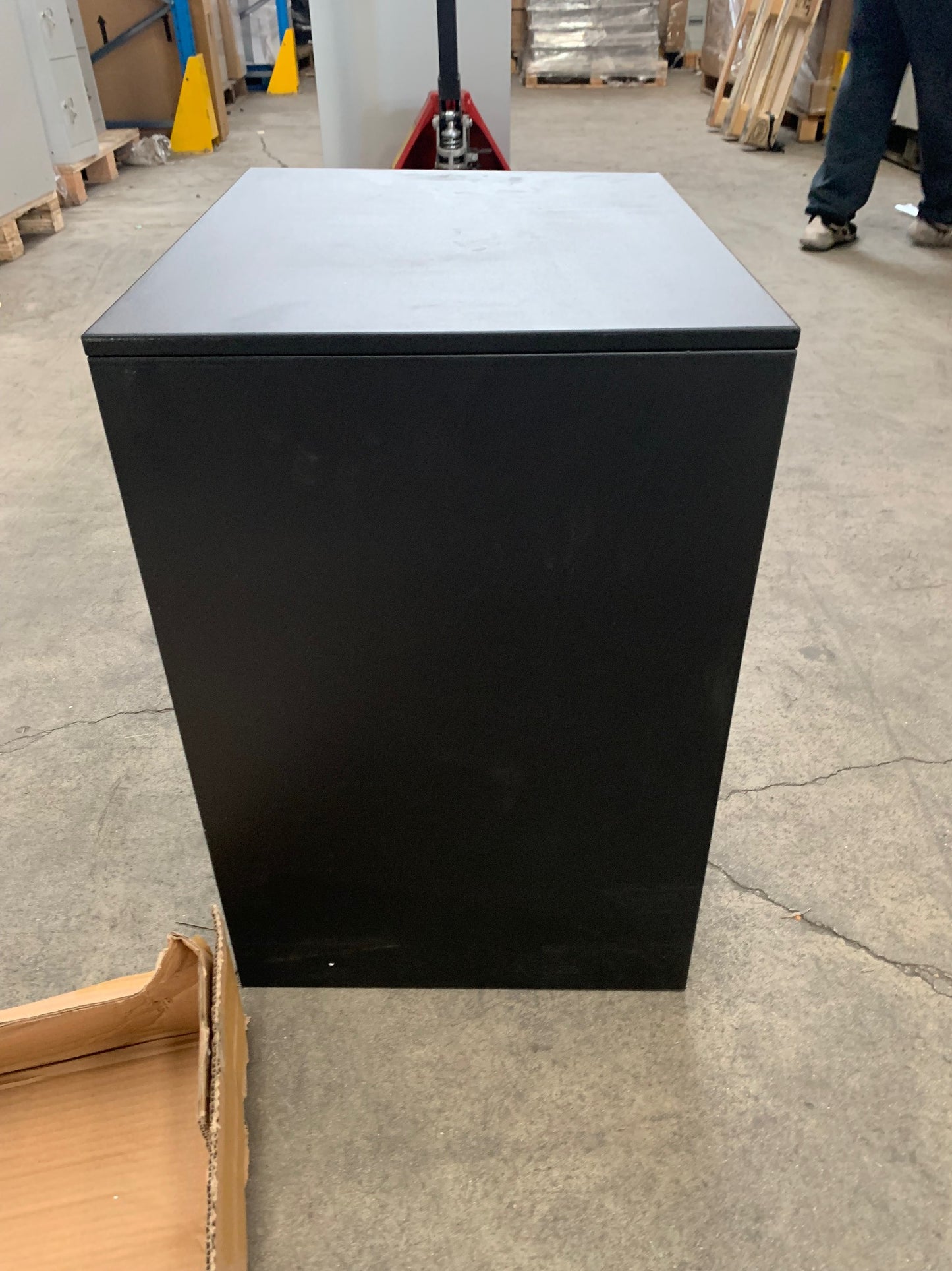 Black 3 Drawer Steel Pedestal