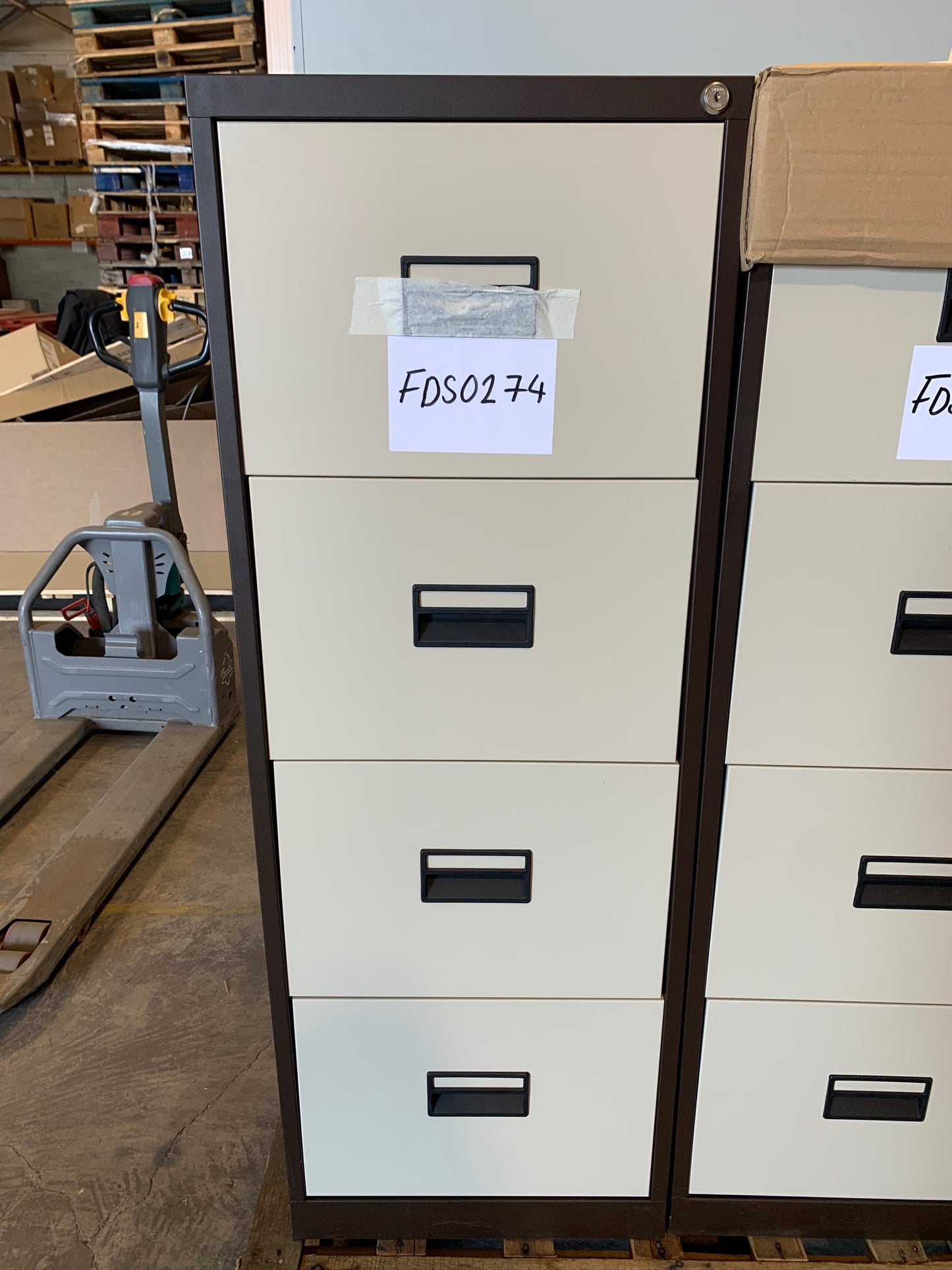 Coffee and Cream 4 Drawer Filing Cabinet