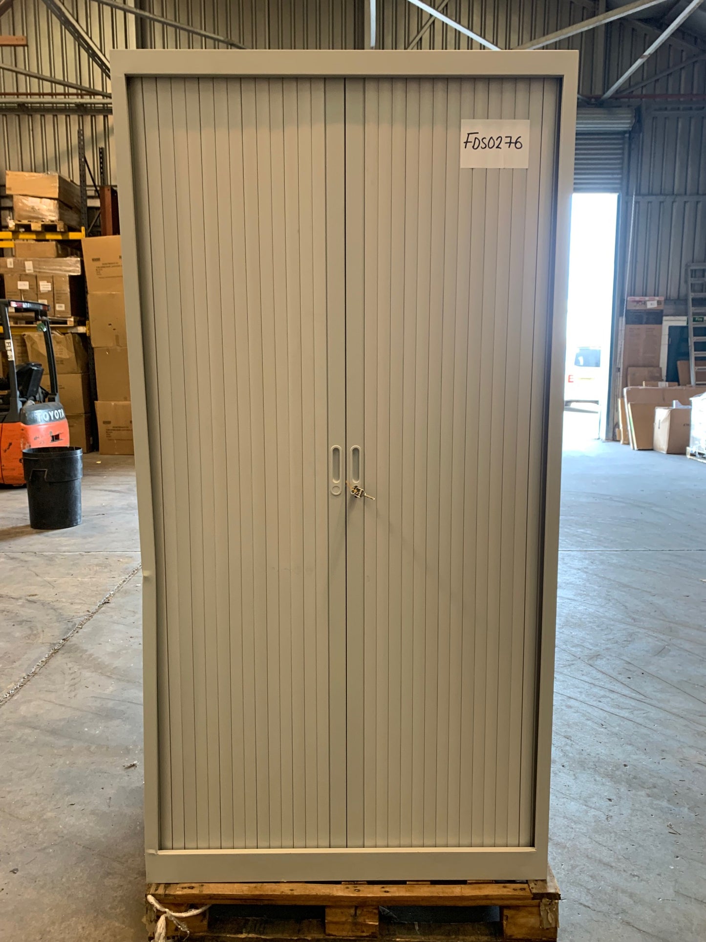 Grey 1950mm Steel Open Tambour