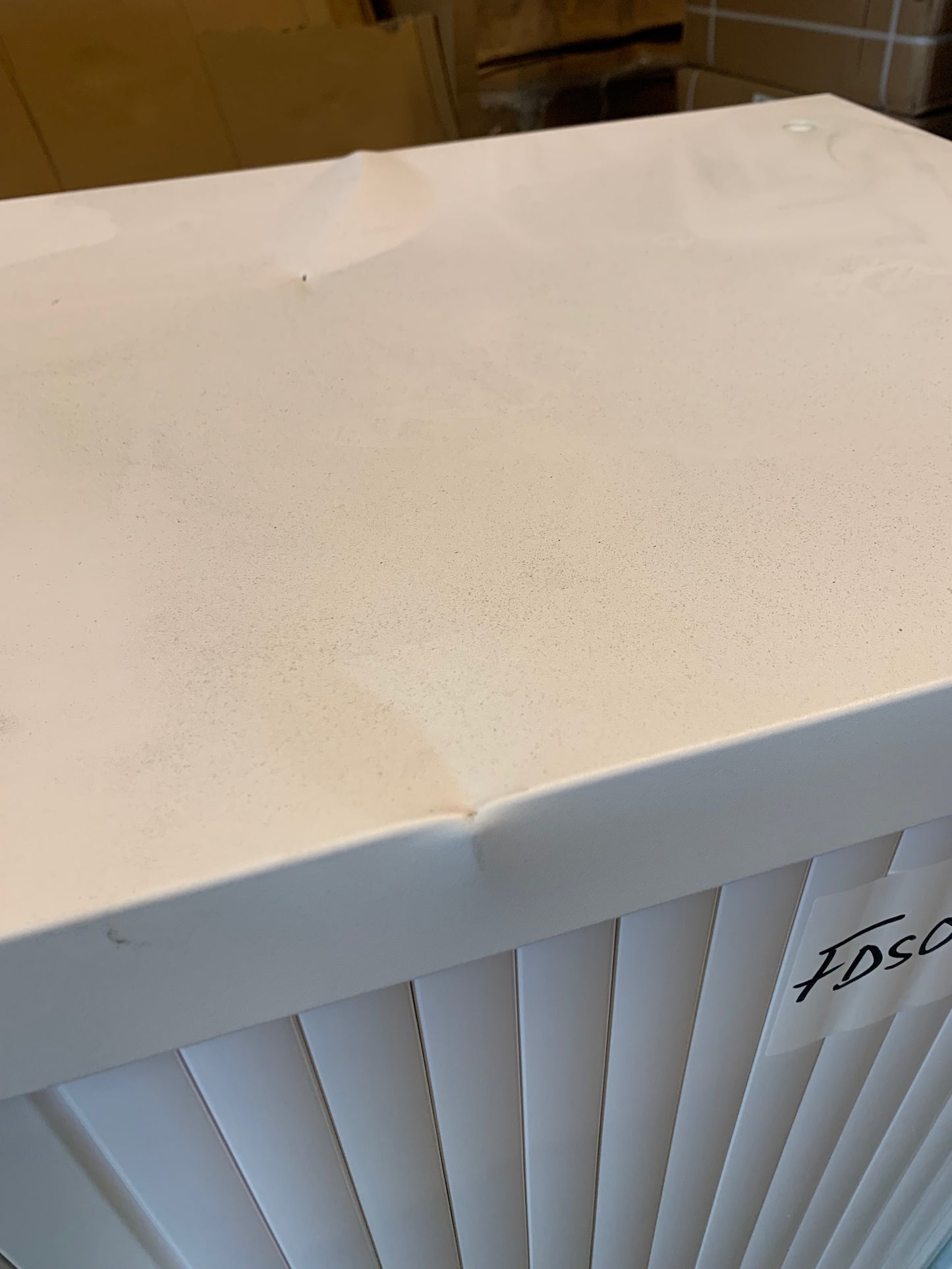 White 1050mm Steel Open Tambour