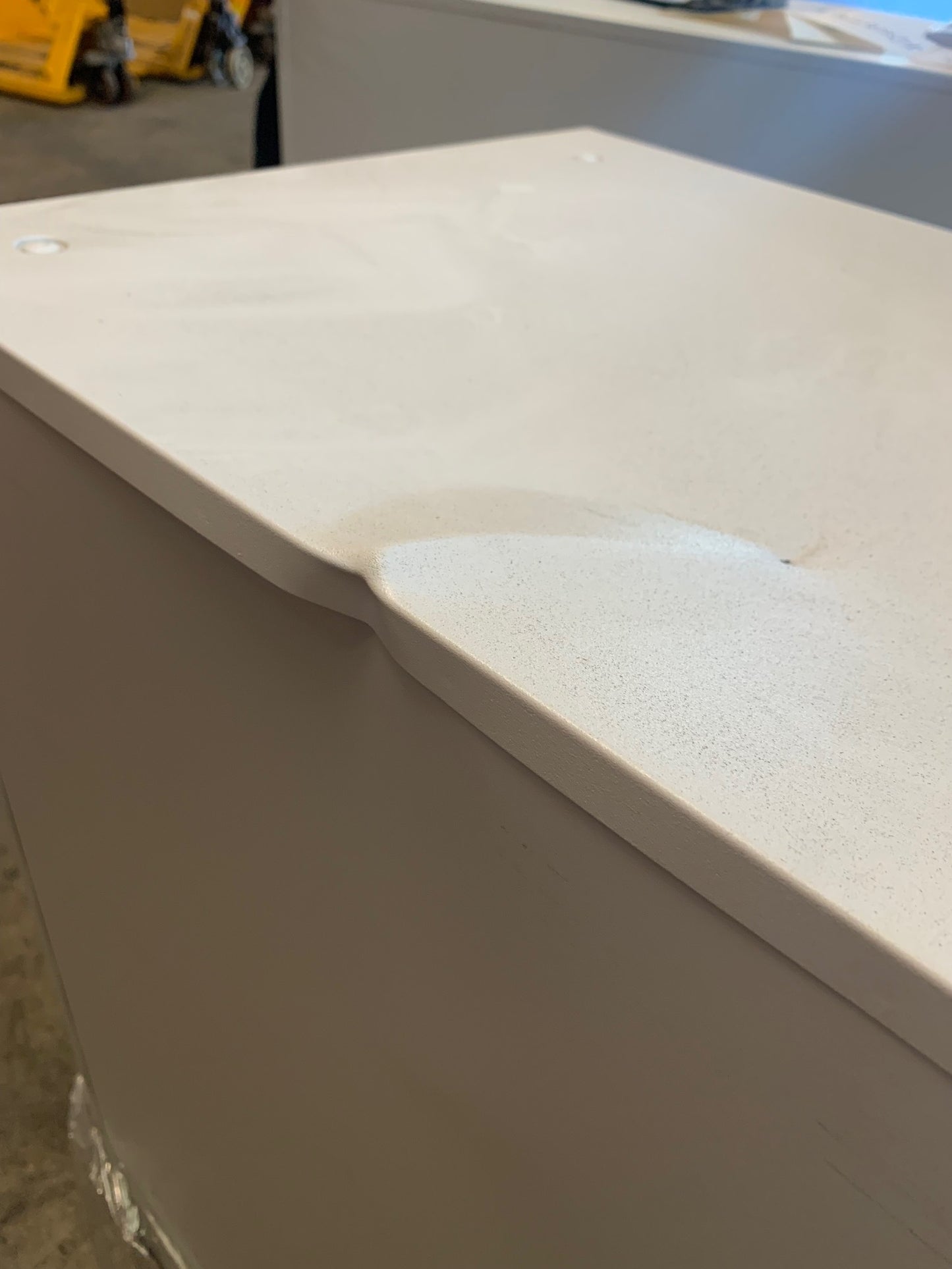 White 1050mm Steel Open Tambour