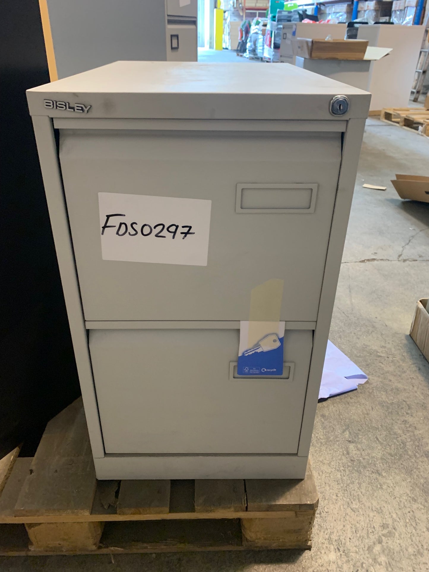 Bisley 2 Drawer Filing Cabinet
