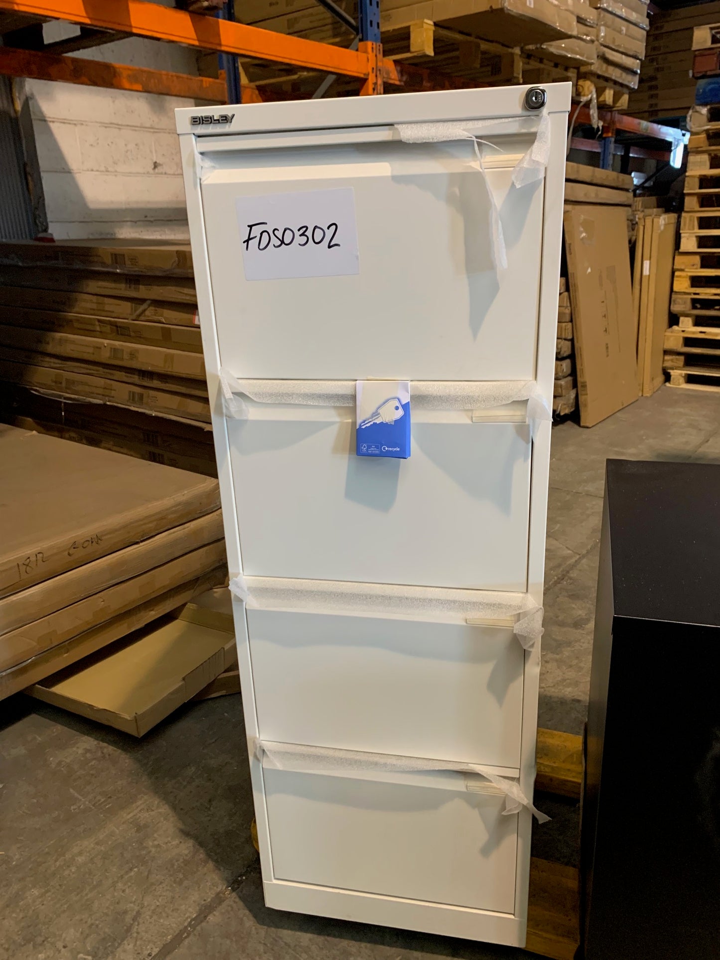 Chalk Bisley 4 Drawer Filing Cabinet