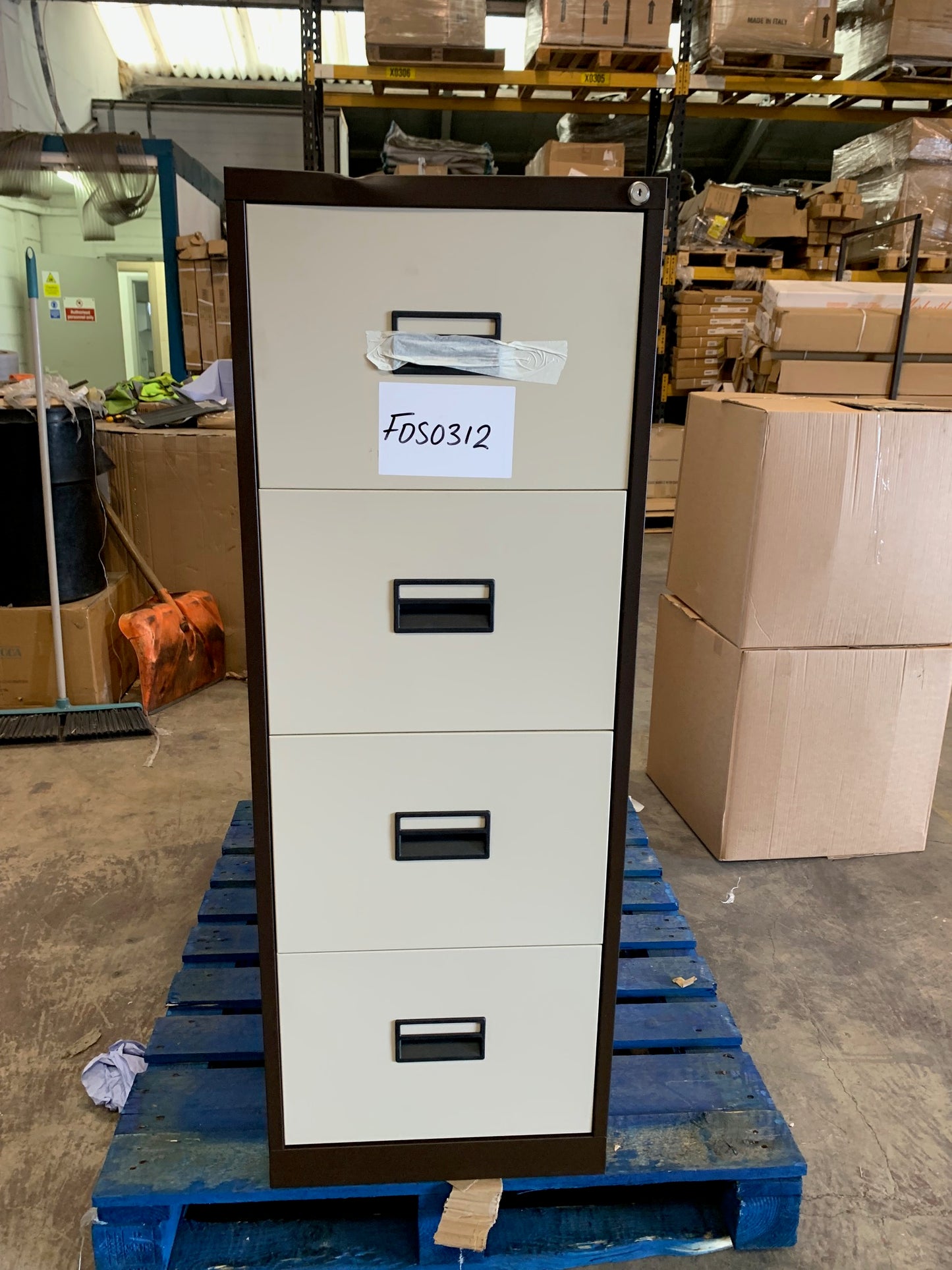 Coffee and Cream 4 Drawer Filing Cabinet