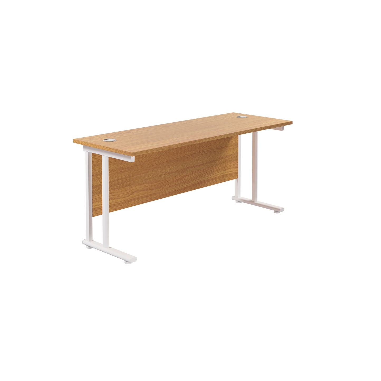 Desk with Twin Upright Legs - 600mm deep