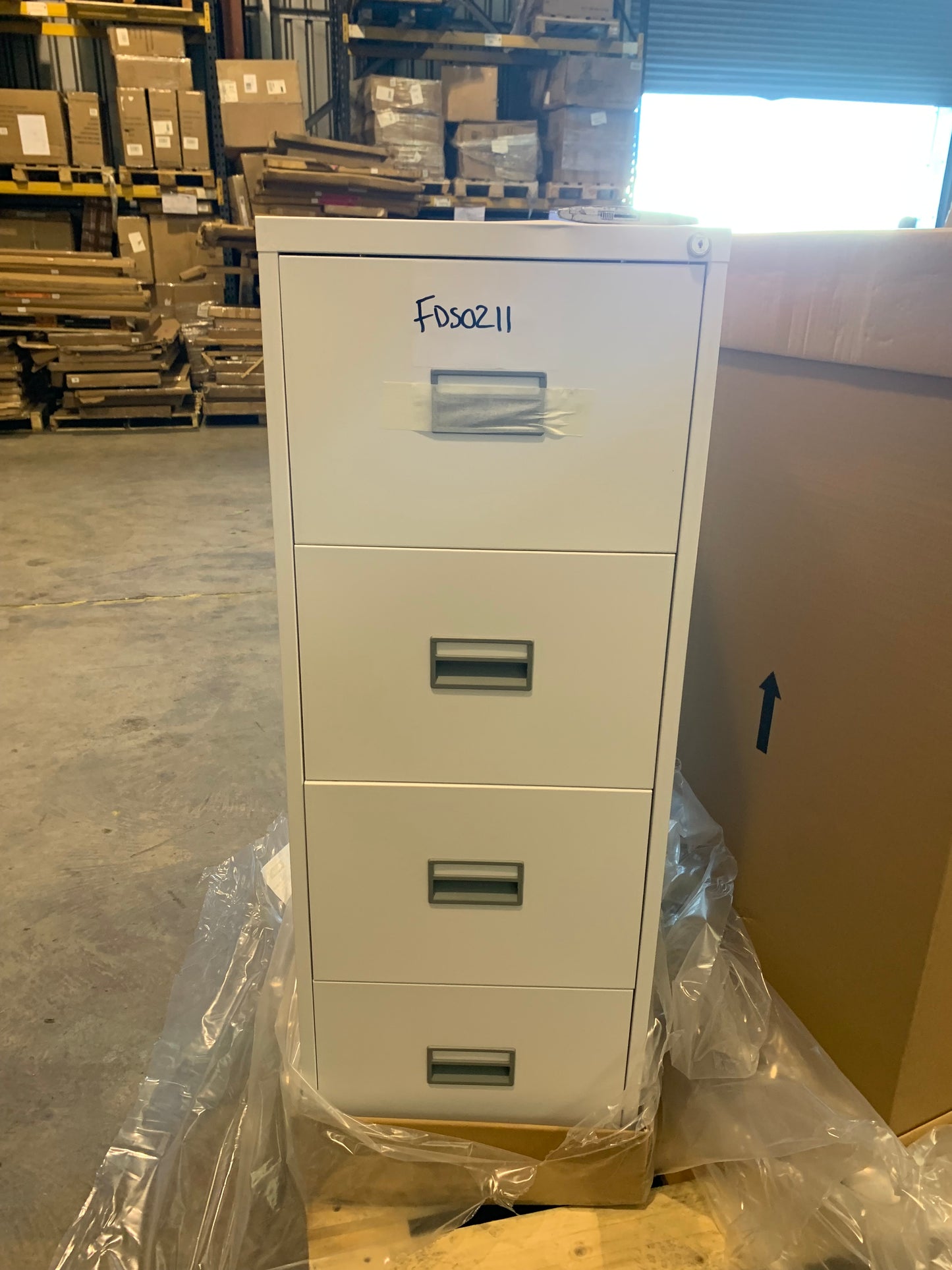 White 4 Drawer Filing Cabinet