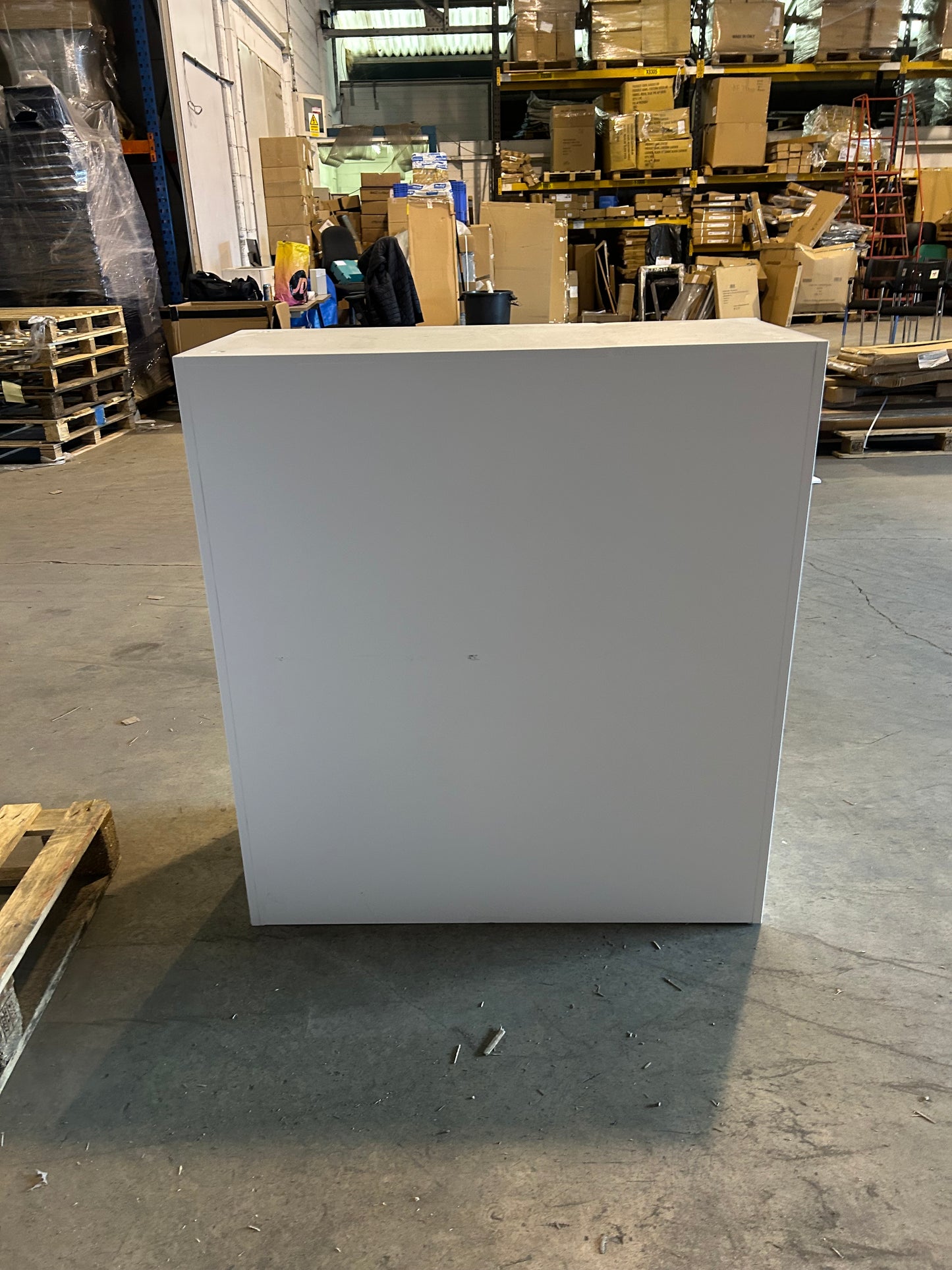 White 1000m Steel Double Door Cupboard