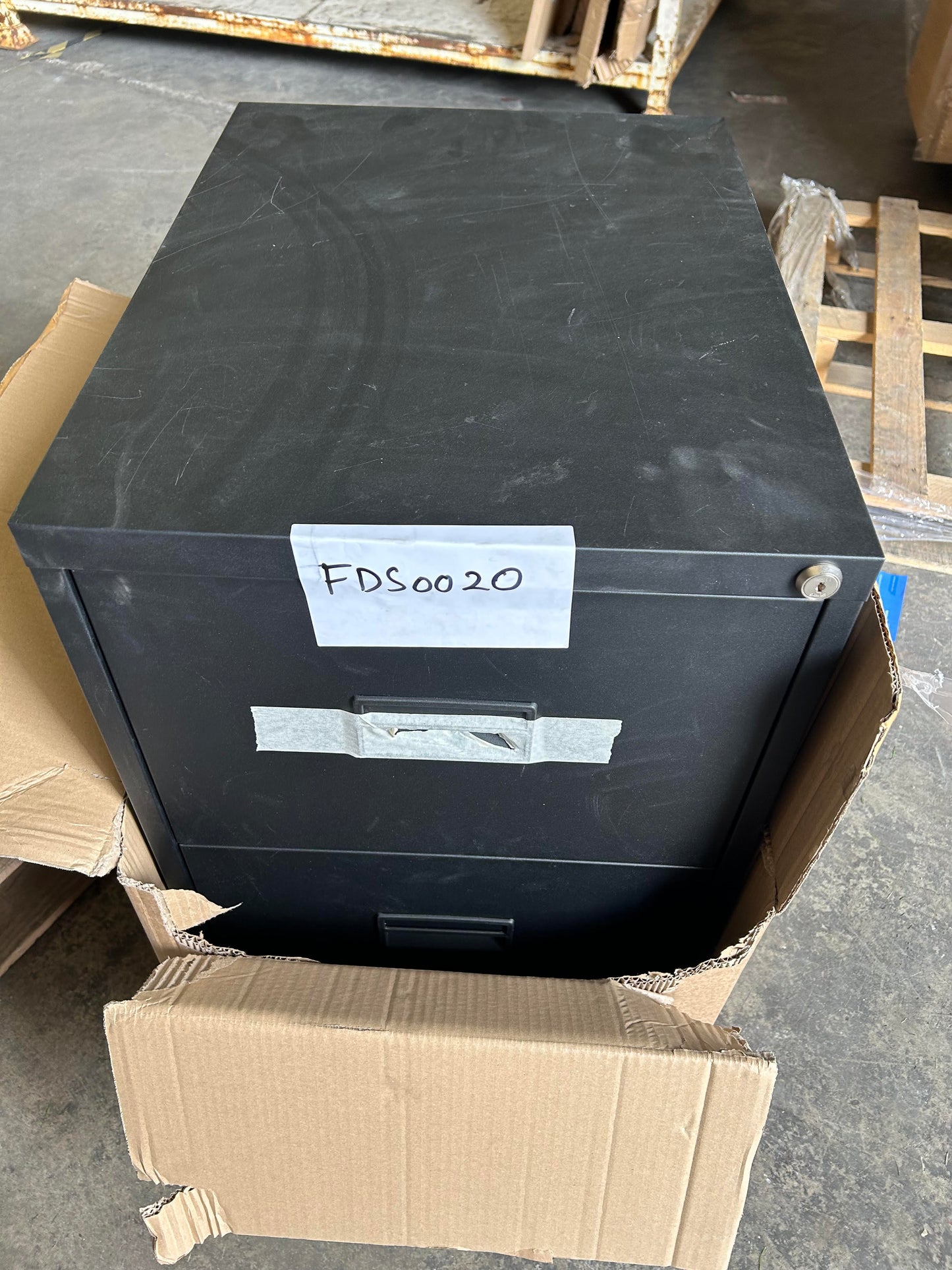 Black 2 Drawer Filing Cabinet