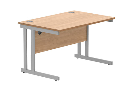 Double Upright Cantilever Leg Desk - 800mm deep