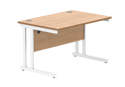 Double Upright Cantilever Leg Desk - 800mm deep