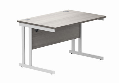 Double Upright Cantilever Leg Desk - 800mm deep